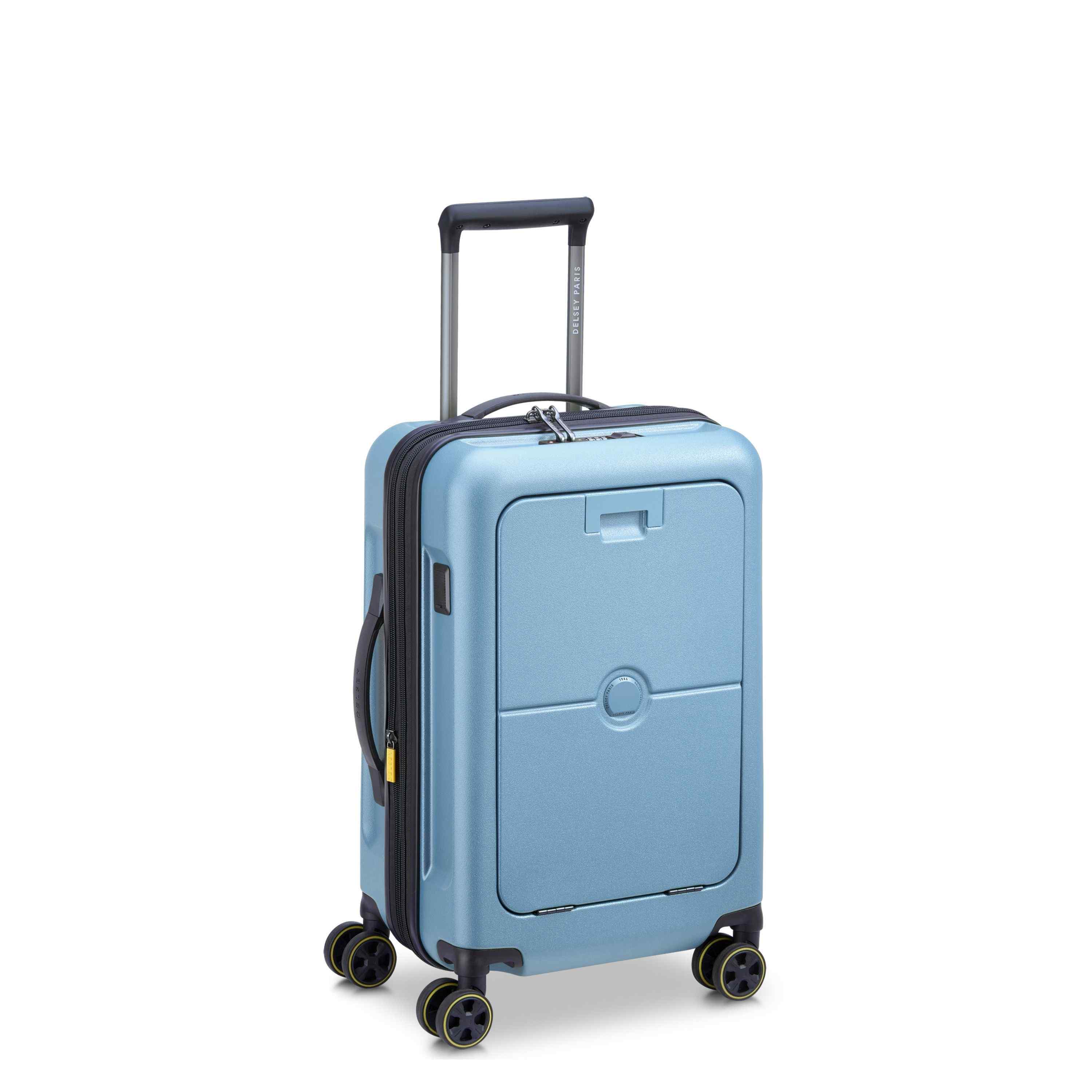 TURENNE 2.0 | 22-Inch Front Pocket Carry-On Suitcase, Blue grey