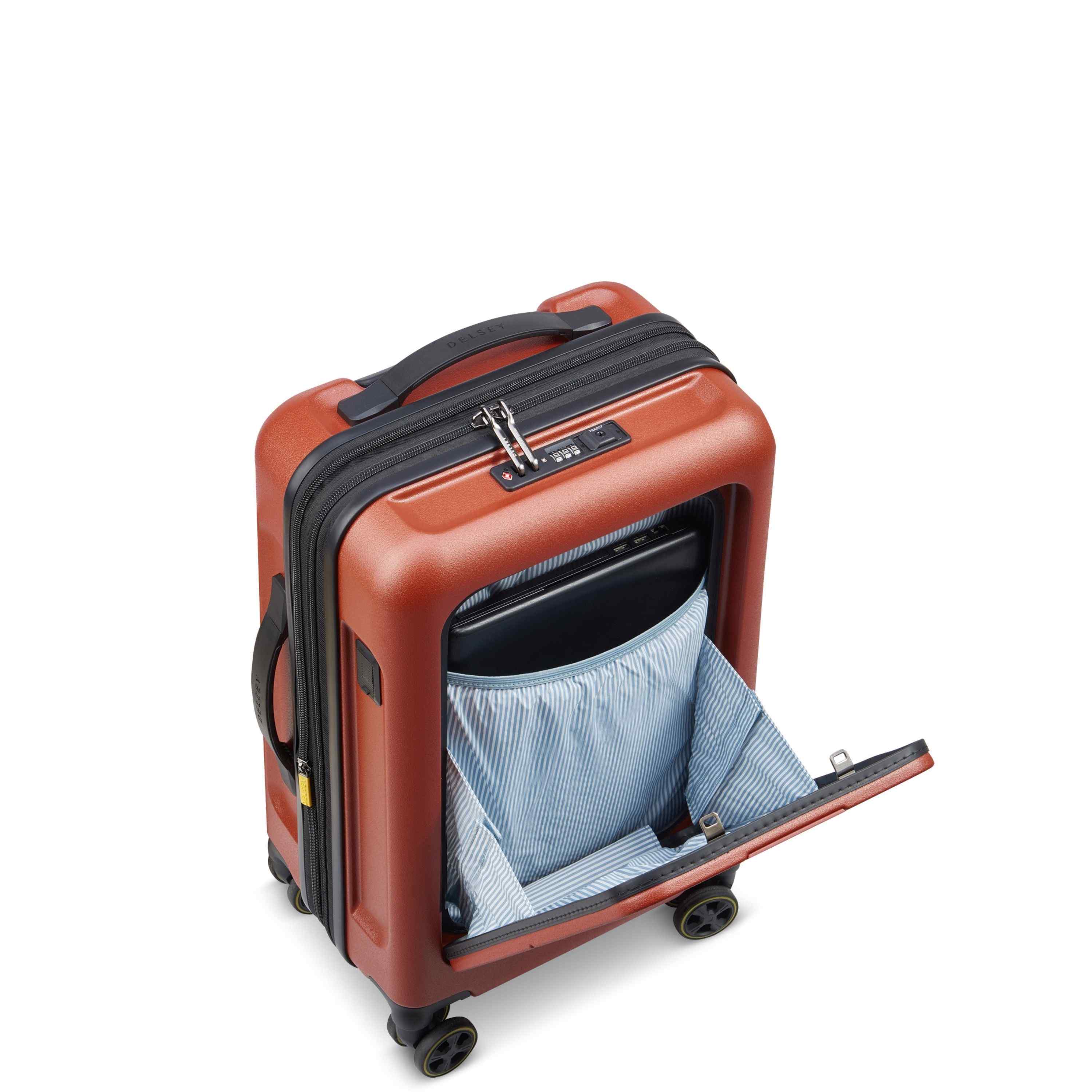 TURENNE 2.0 | 22-Inch Front Pocket Carry-On Suitcase, Brick
