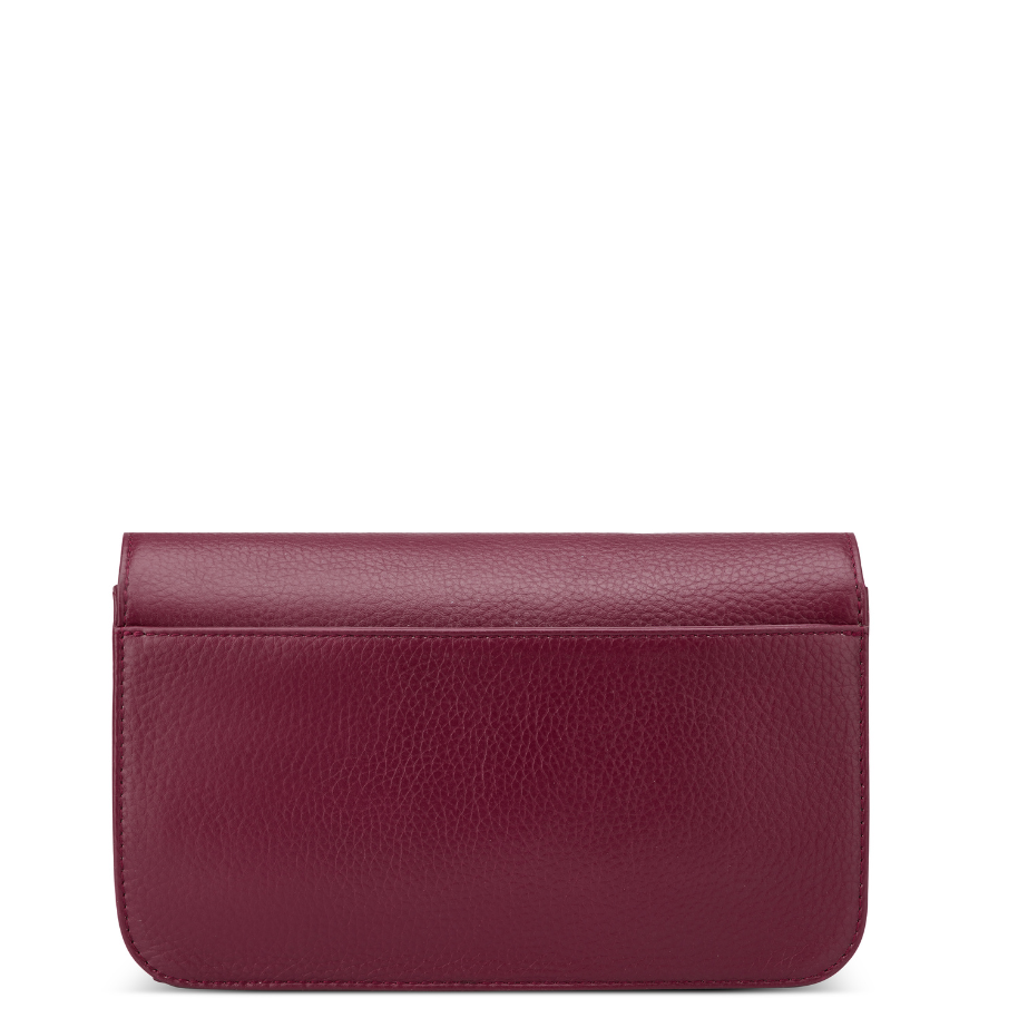LE CUIR GRAINE | Leather Crossbody Bag, Burgundy