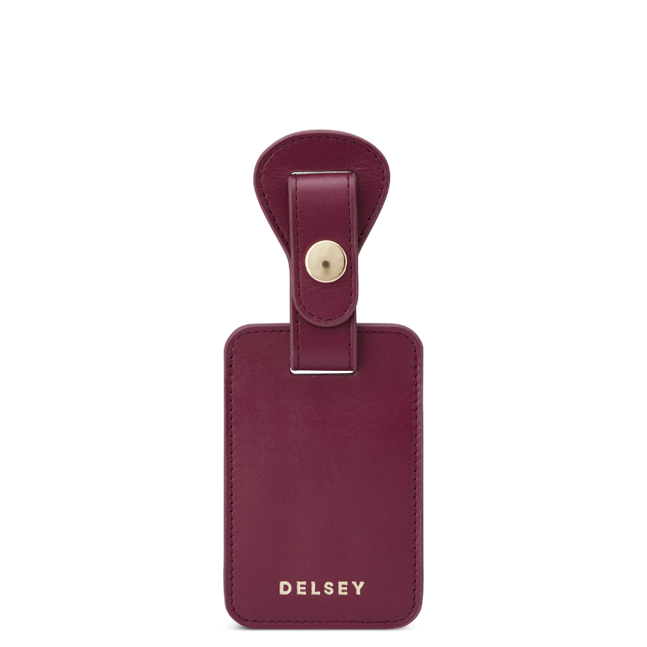 LE CUIR LISSE | Leather Luggage Tag, Burgundy