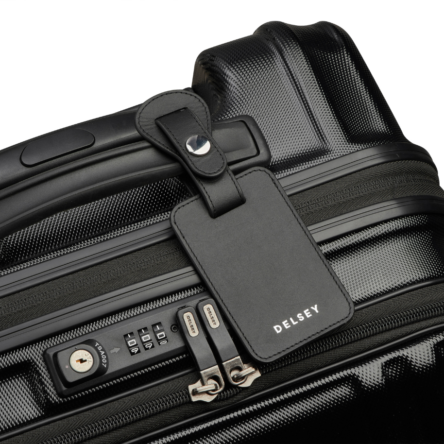 LE CUIR LISSE | Leather Luggage Tag, Black