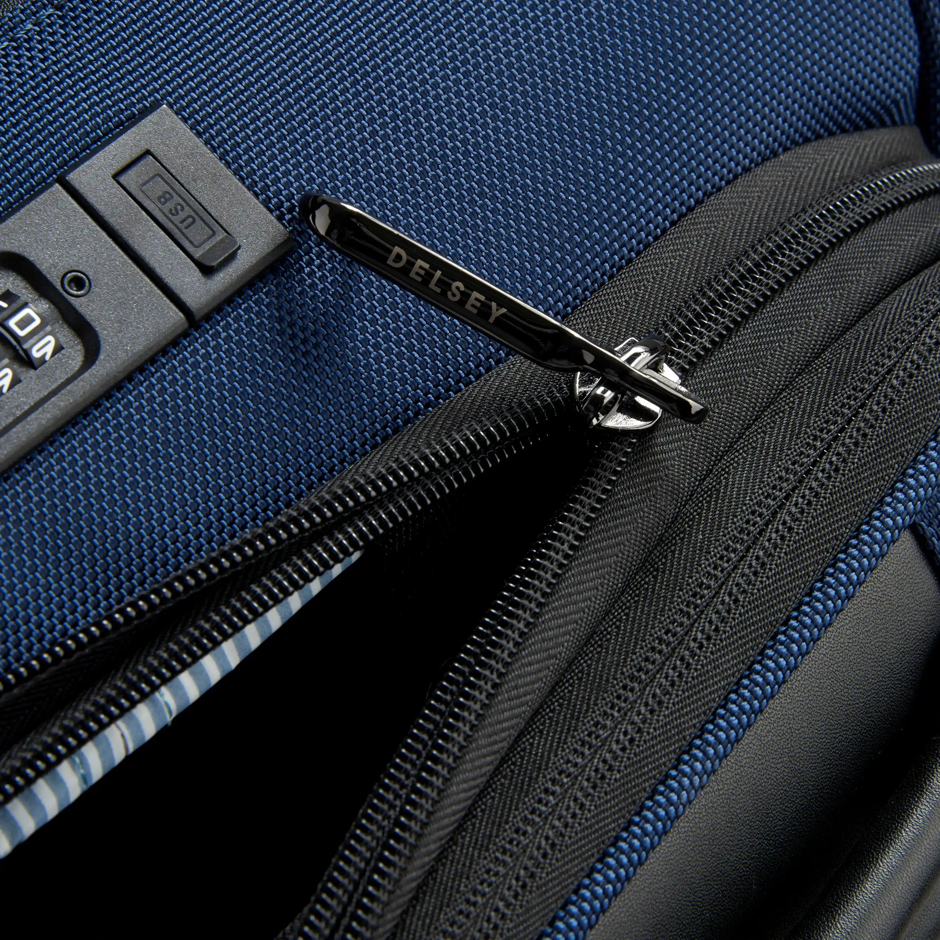 WAGRAM| Valise Cabine Extensible 58 CM BLEU MARINE