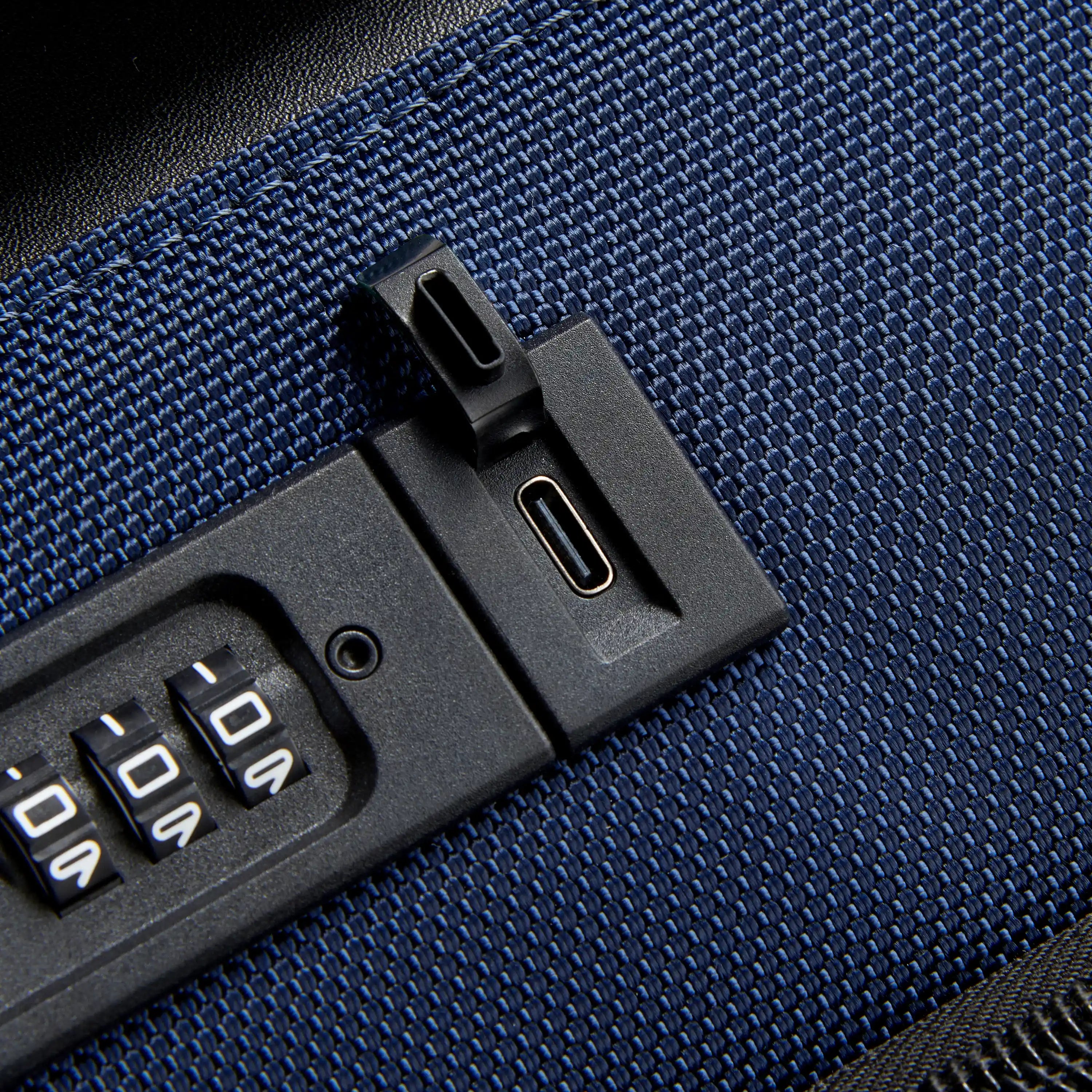 WAGRAM| Valise Cabine Extensible 58 CM BLEU MARINE