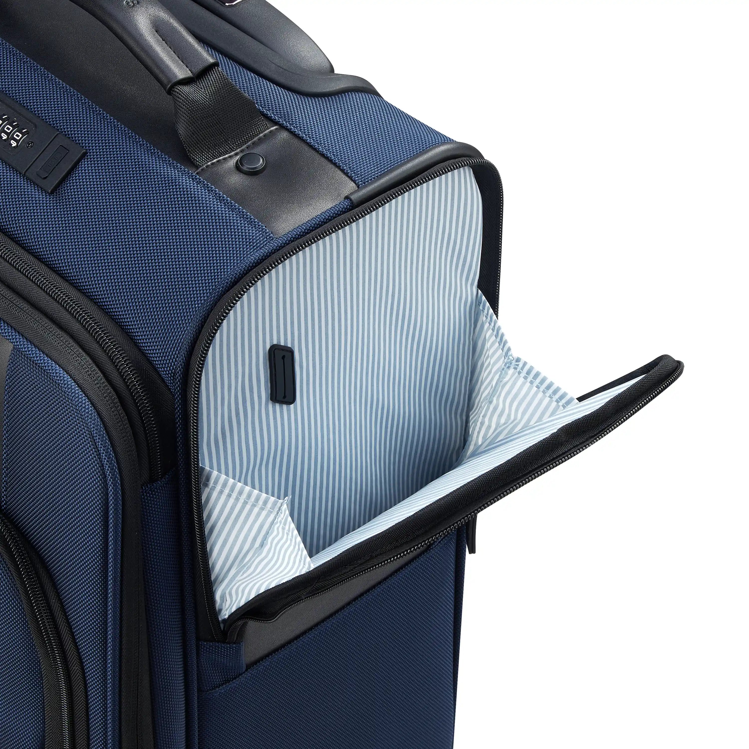 WAGRAM| Valise Cabine Extensible 58 CM BLEU MARINE