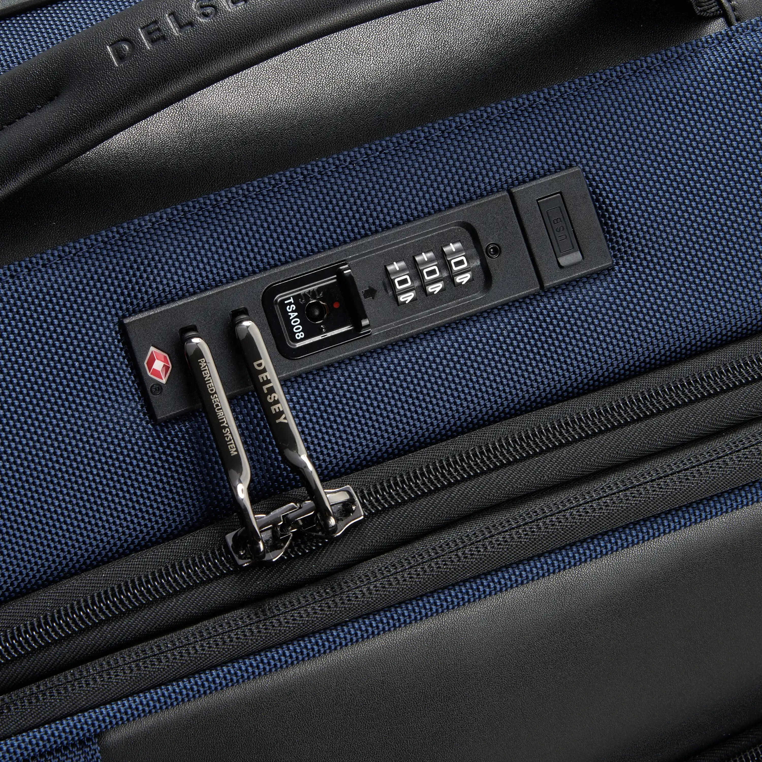 WAGRAM| Valise Cabine Extensible 58 CM BLEU MARINE