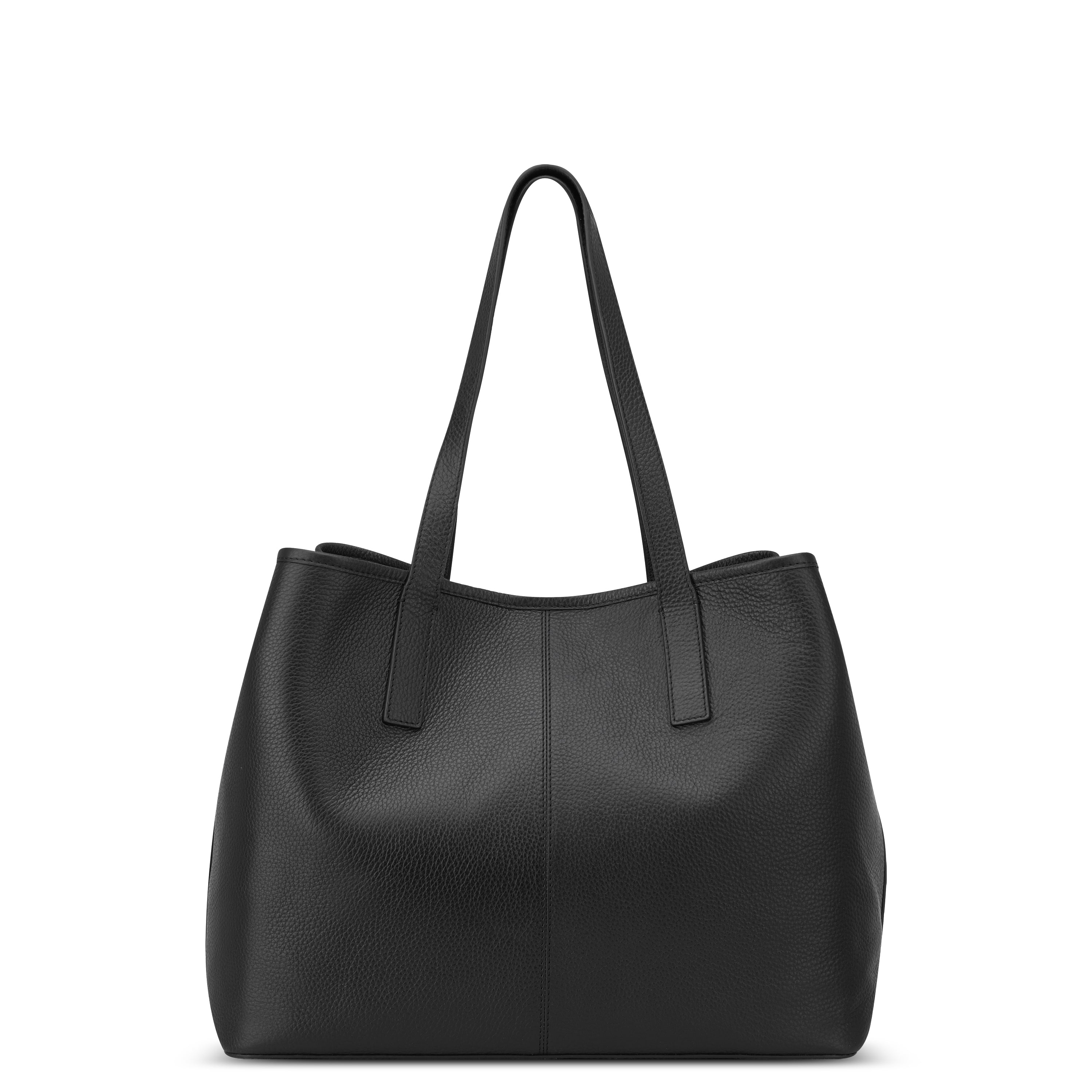 LE CUIR GRAINE| Sac Cabas en Cuir NOIR