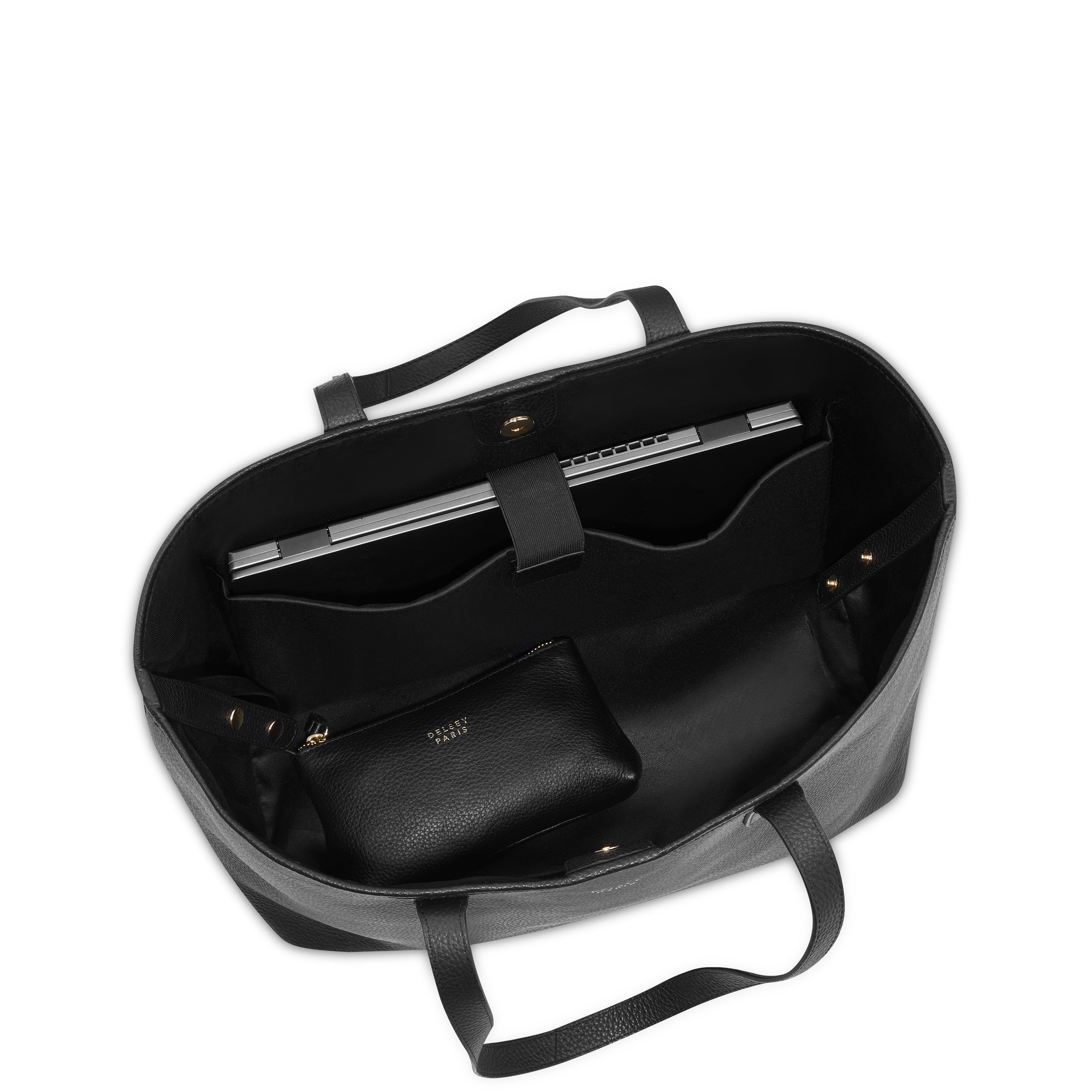 LE CUIR GRAINE| Sac Cabas en Cuir NOIR