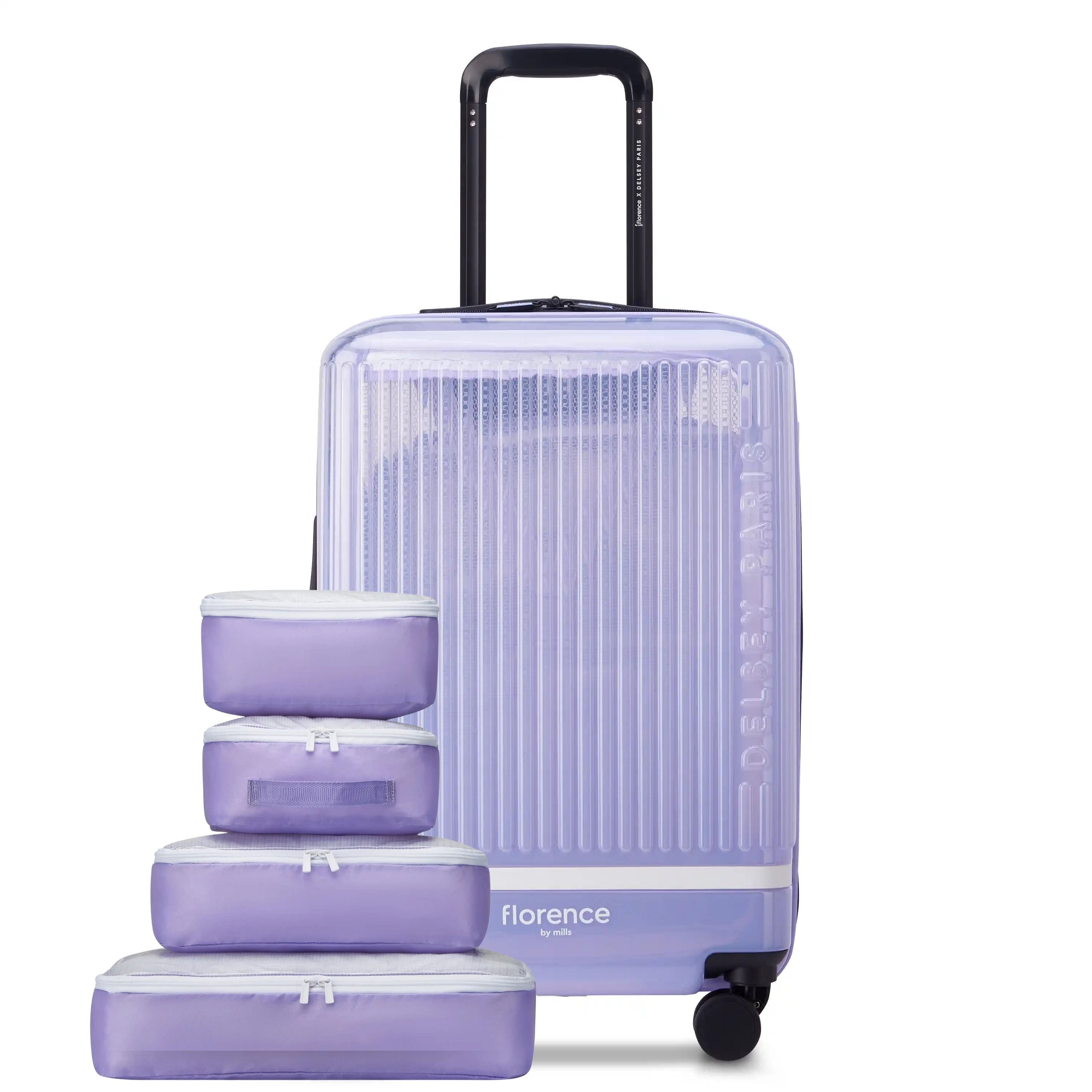 GOTTA GLOW | 23-Inch Carry-On Suitcase, Translucent purple