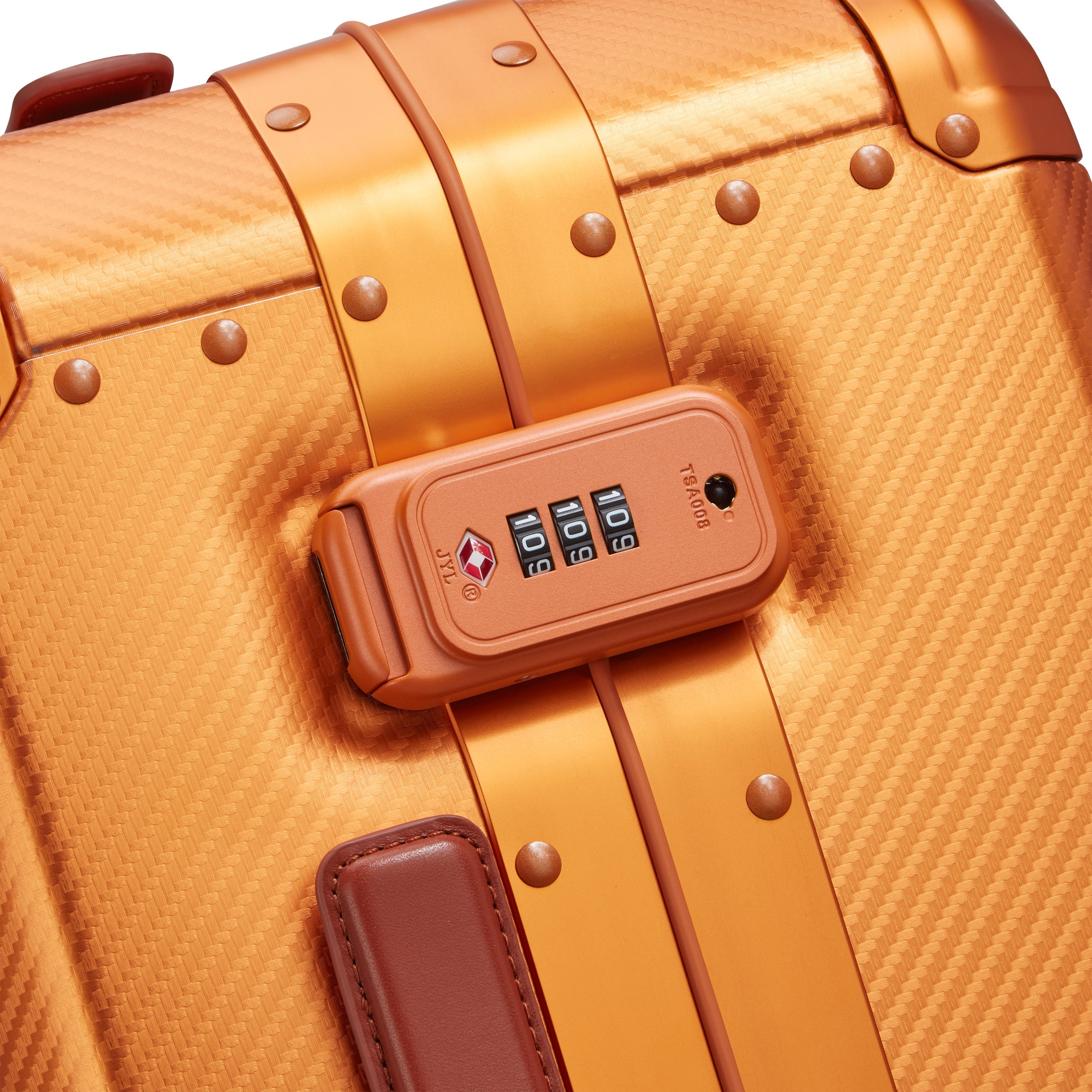 ALU'R | 19-Inch Aluminum Carry-On Suitcase, Orange