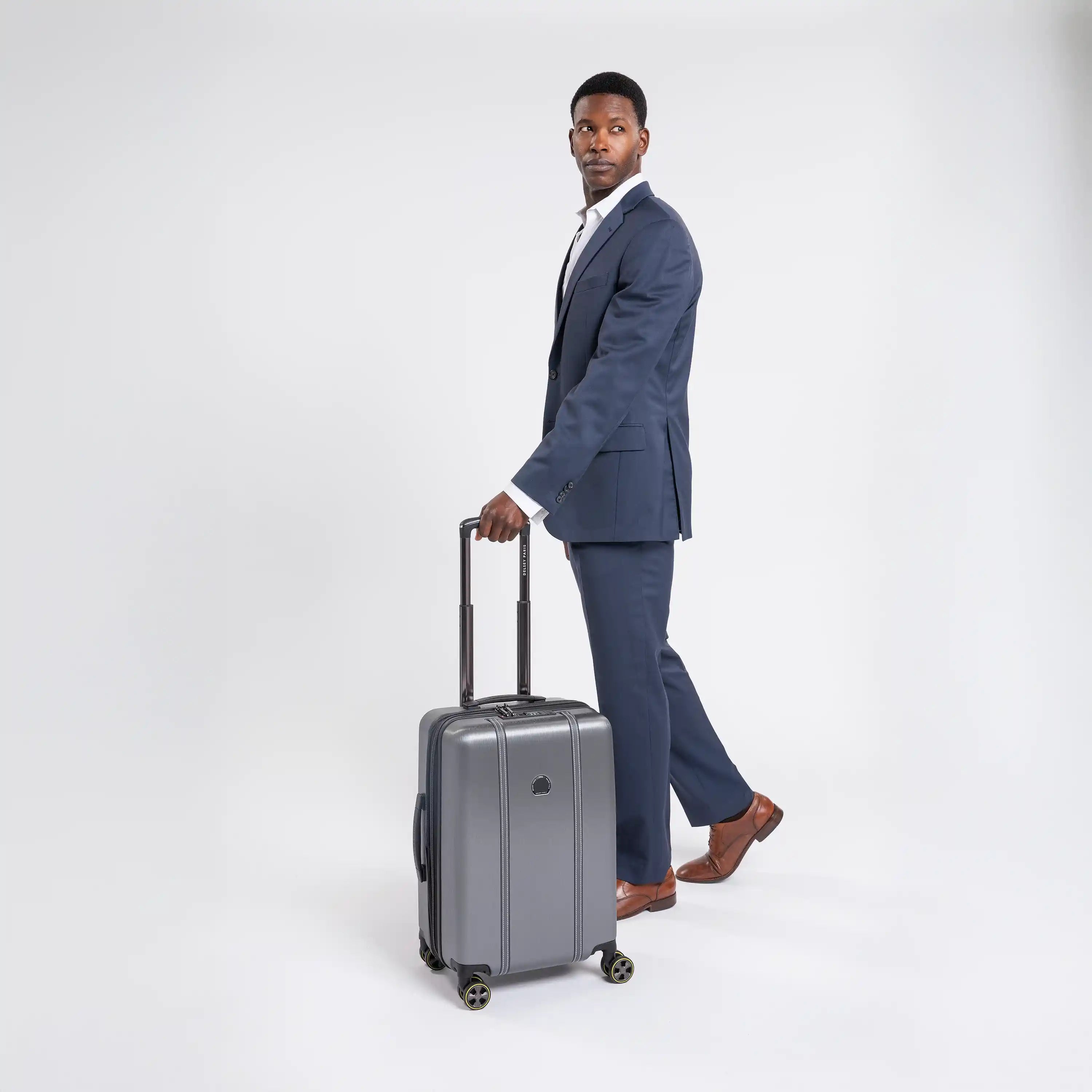 CADENCE| Valise Cabine Extensible 58 CM ARGENT