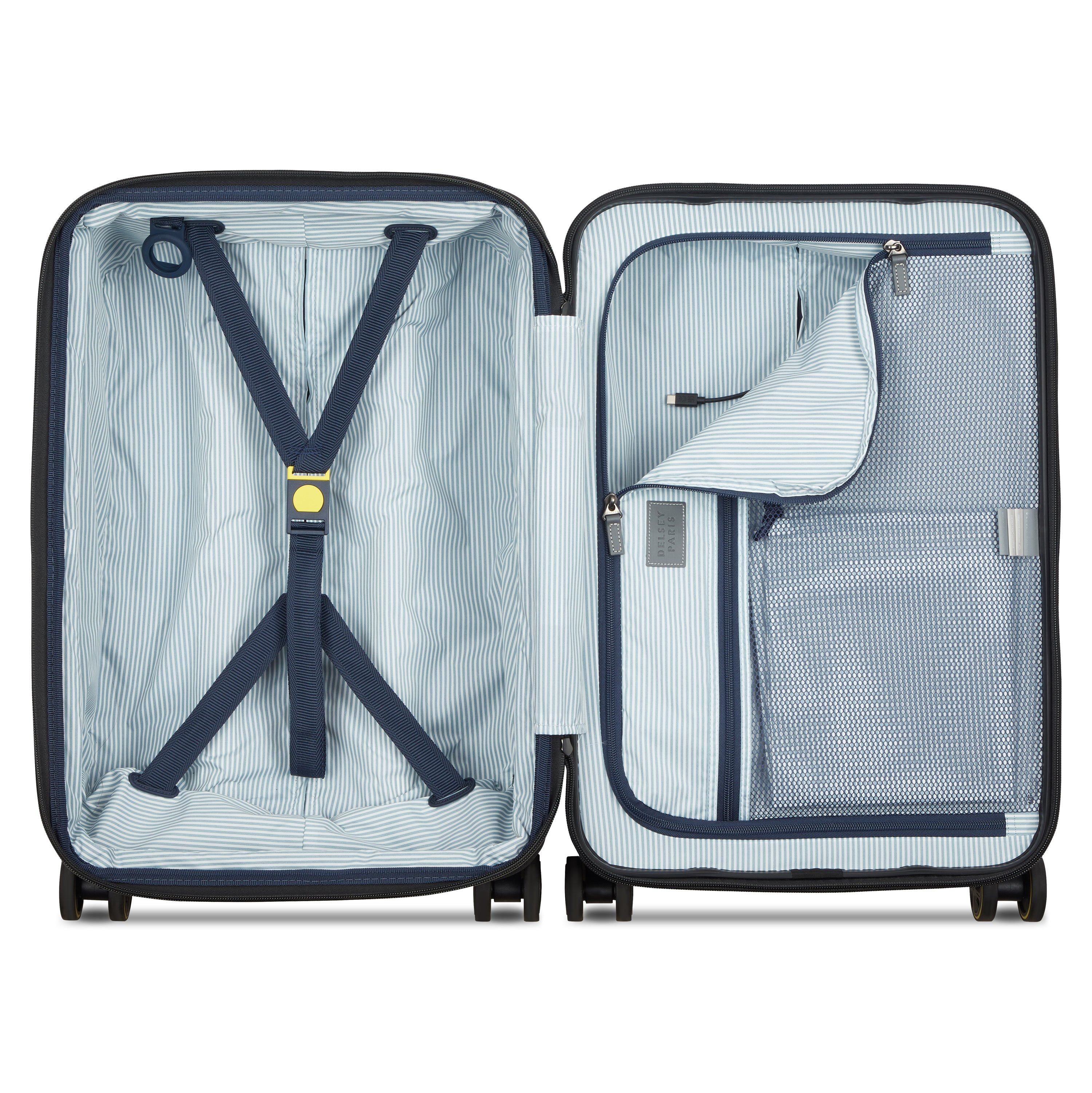 CADENCE| Valise Cabine Extensible 58 CM ARGENT