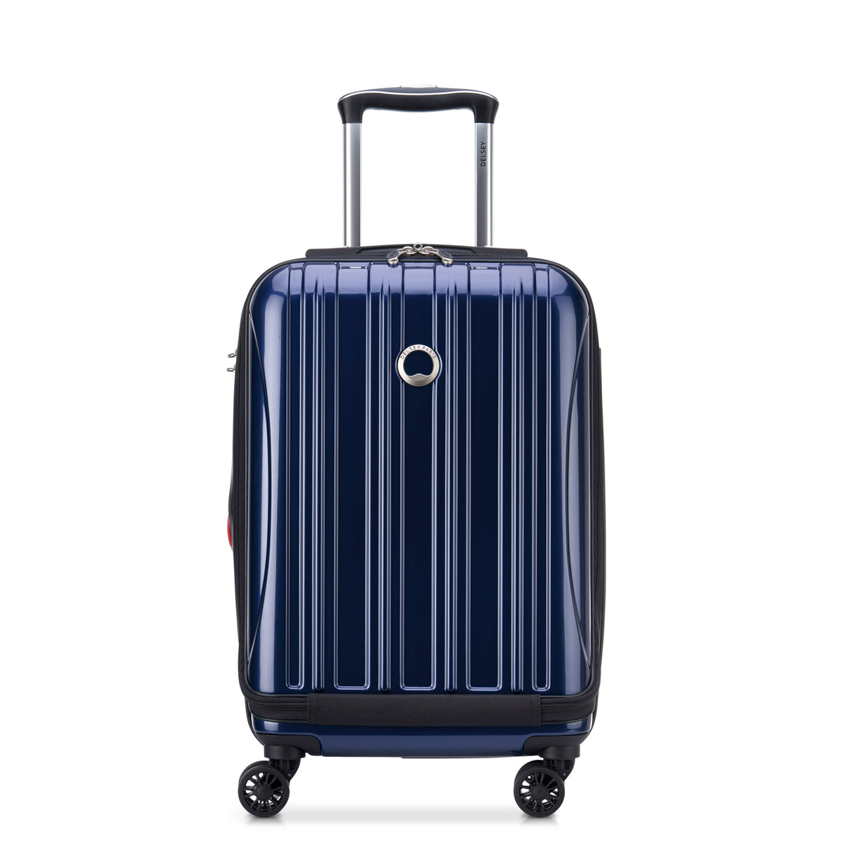 HELIUM AERO | 21-Inch Front Pocket Expandable Carry-On Suitcase, Metalic blue