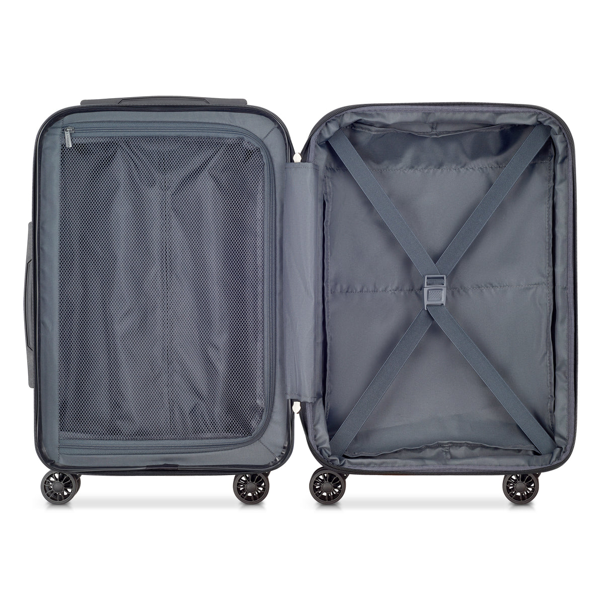 HELIUM AERO | 21-Inch Front Pocket Expandable Carry-On Suitcase, Metalic blue