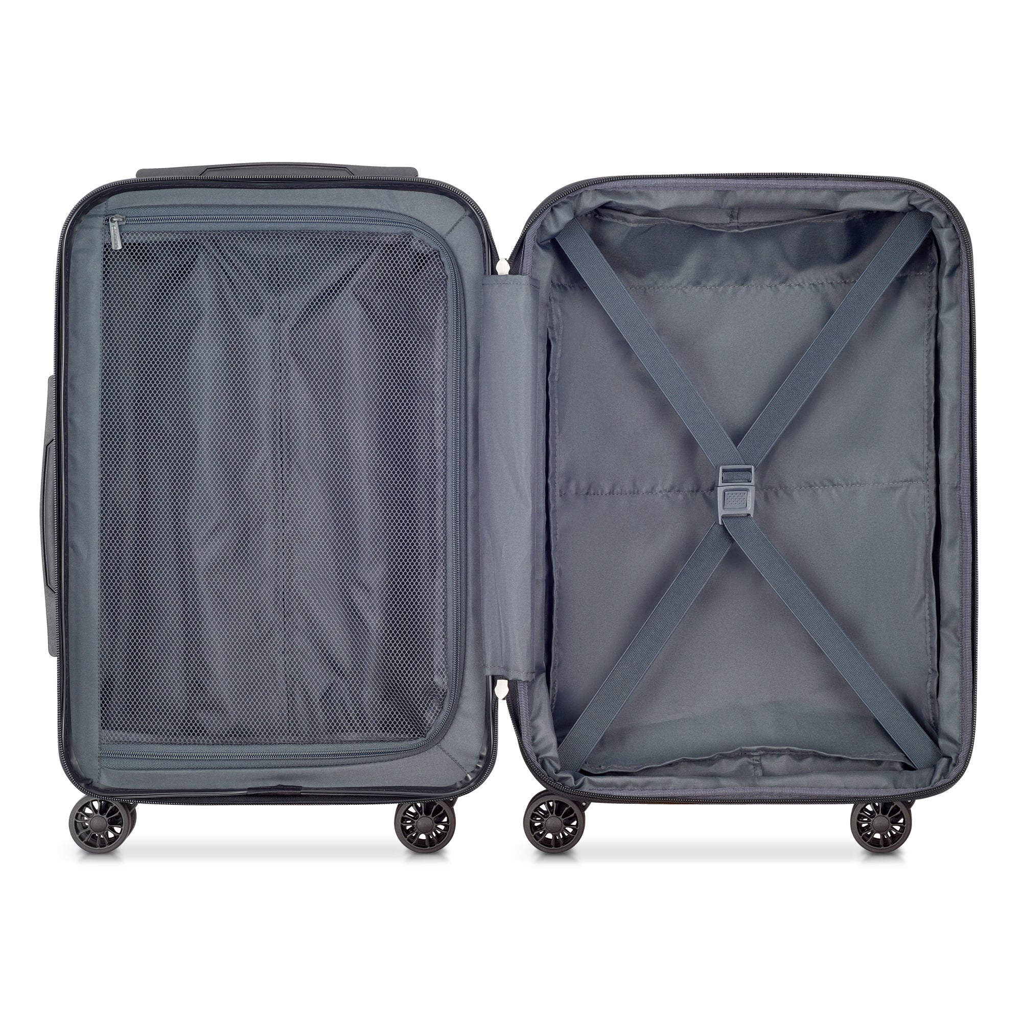 HELIUM AERO| Valise Cabine Extensible 53 CM avec Poche Frontale ACIER