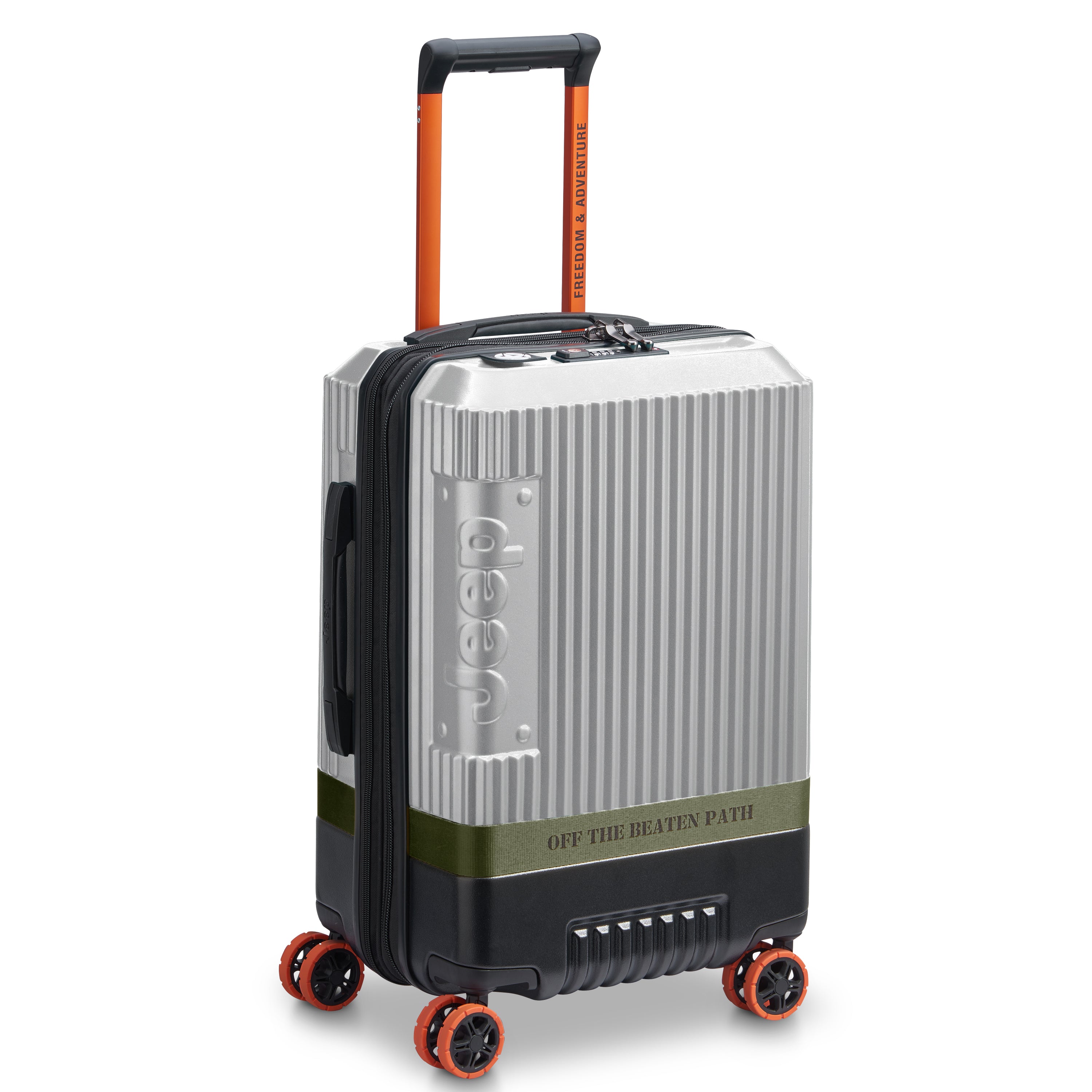 JH001A | 23-Inch Expandable Carry-On Suitcase, Silver