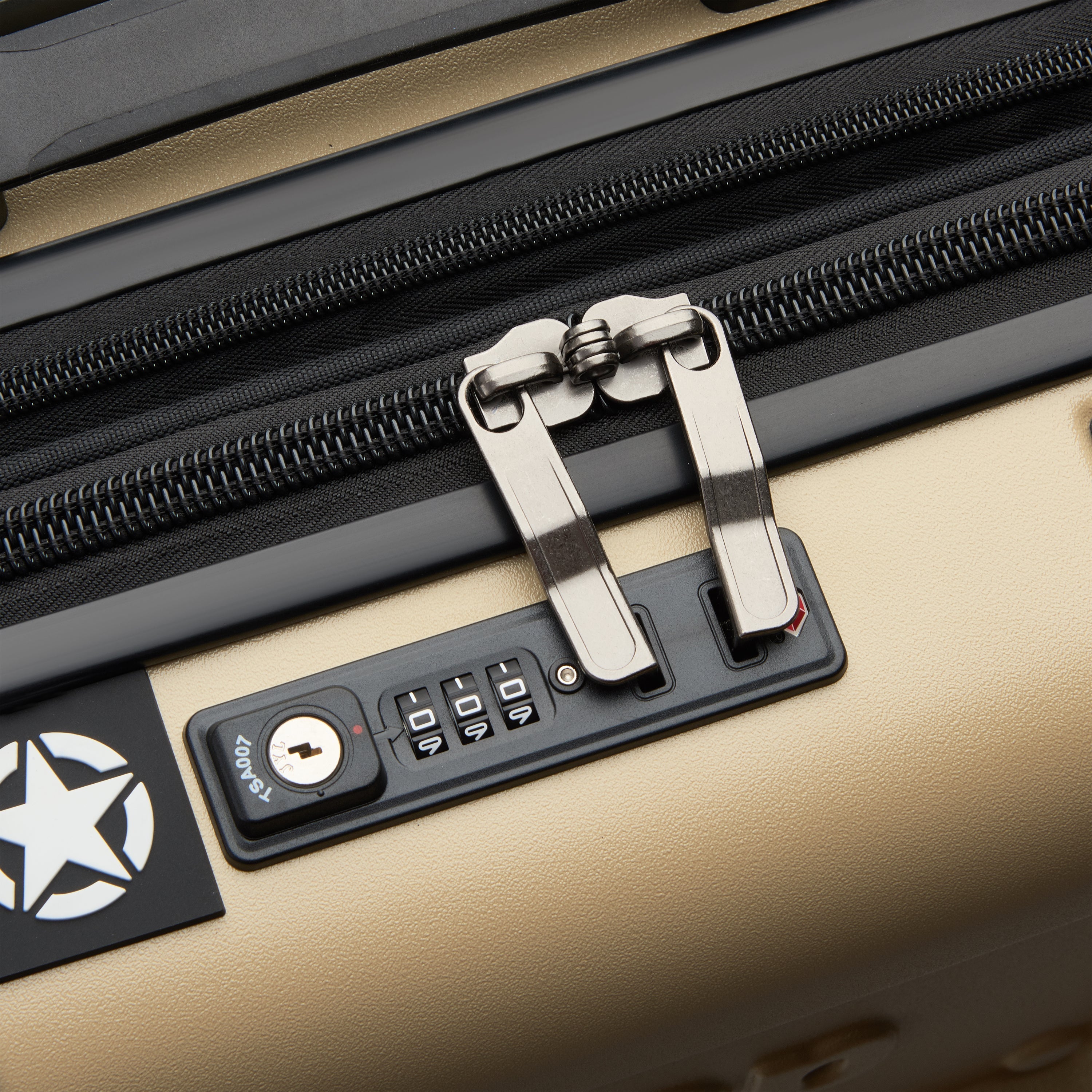 JH002B | 22-Inch Expandable Carry-On Suitcase, Warm sand