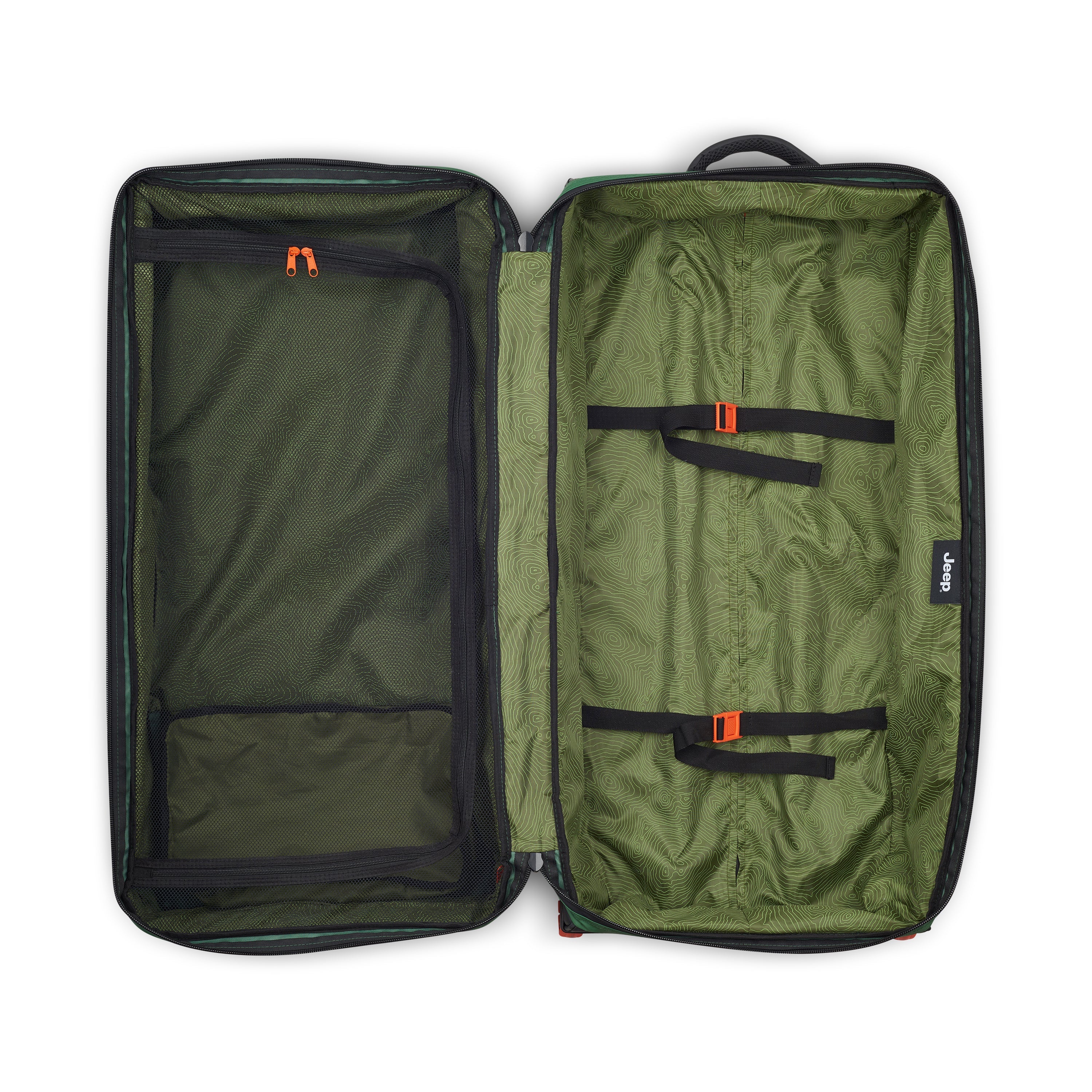 JS005A | 32-Inch 2-Wheeled Duffel Bag, Elm green