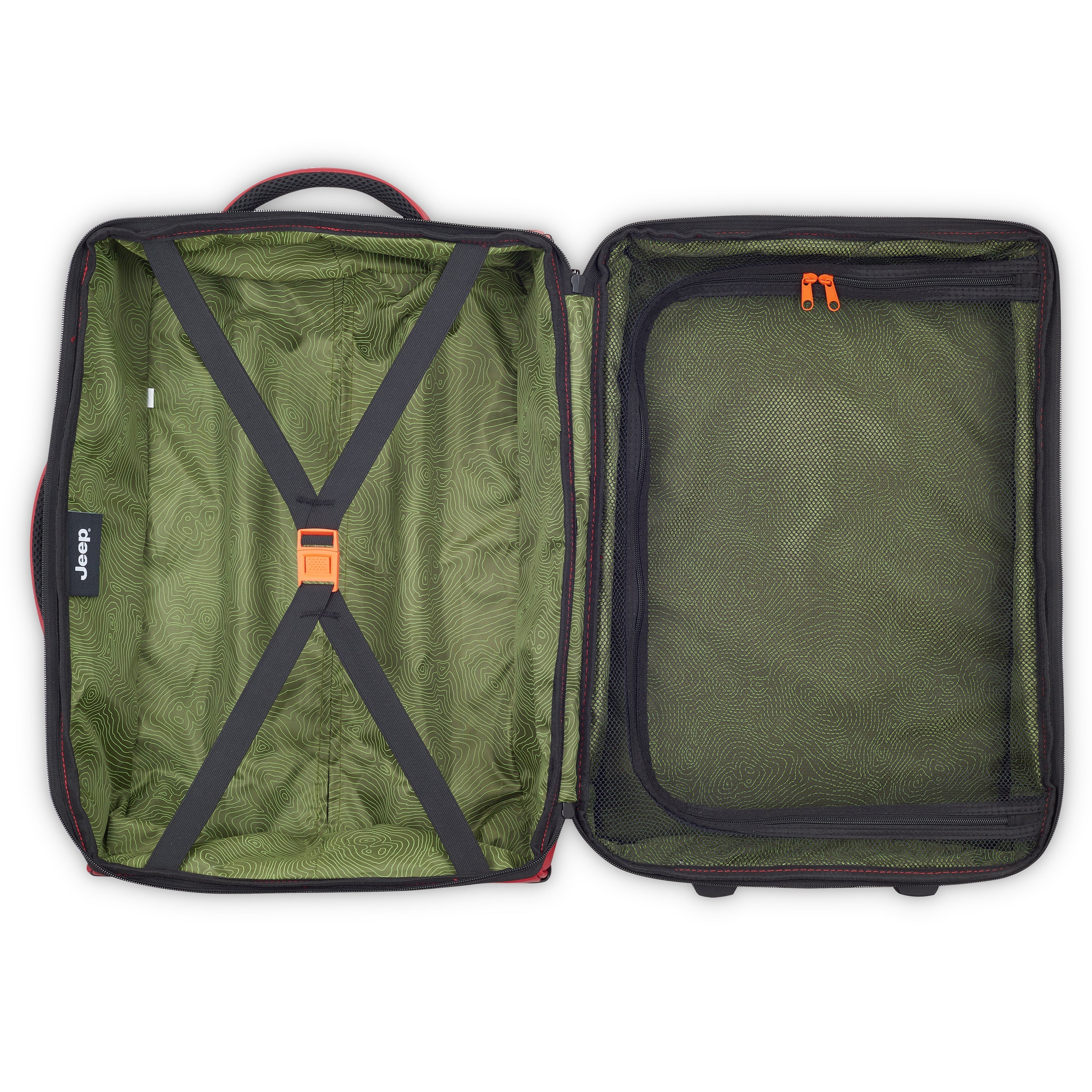 JS006B | 20-Inch 2-Wheeled Duffel Bag, Tomato