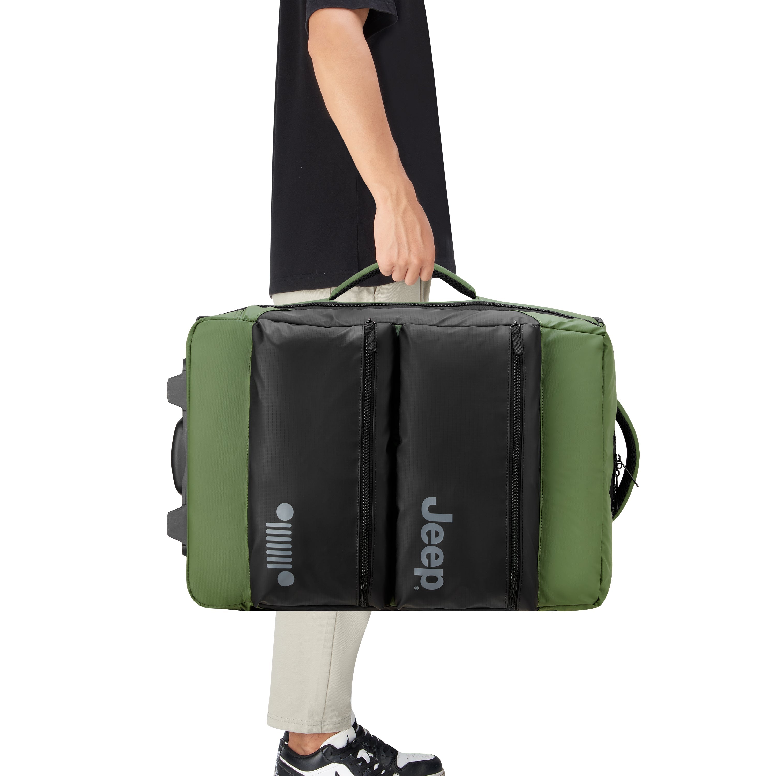 JS006B | 20-Inch 2-Wheeled Duffel Bag, Elm green