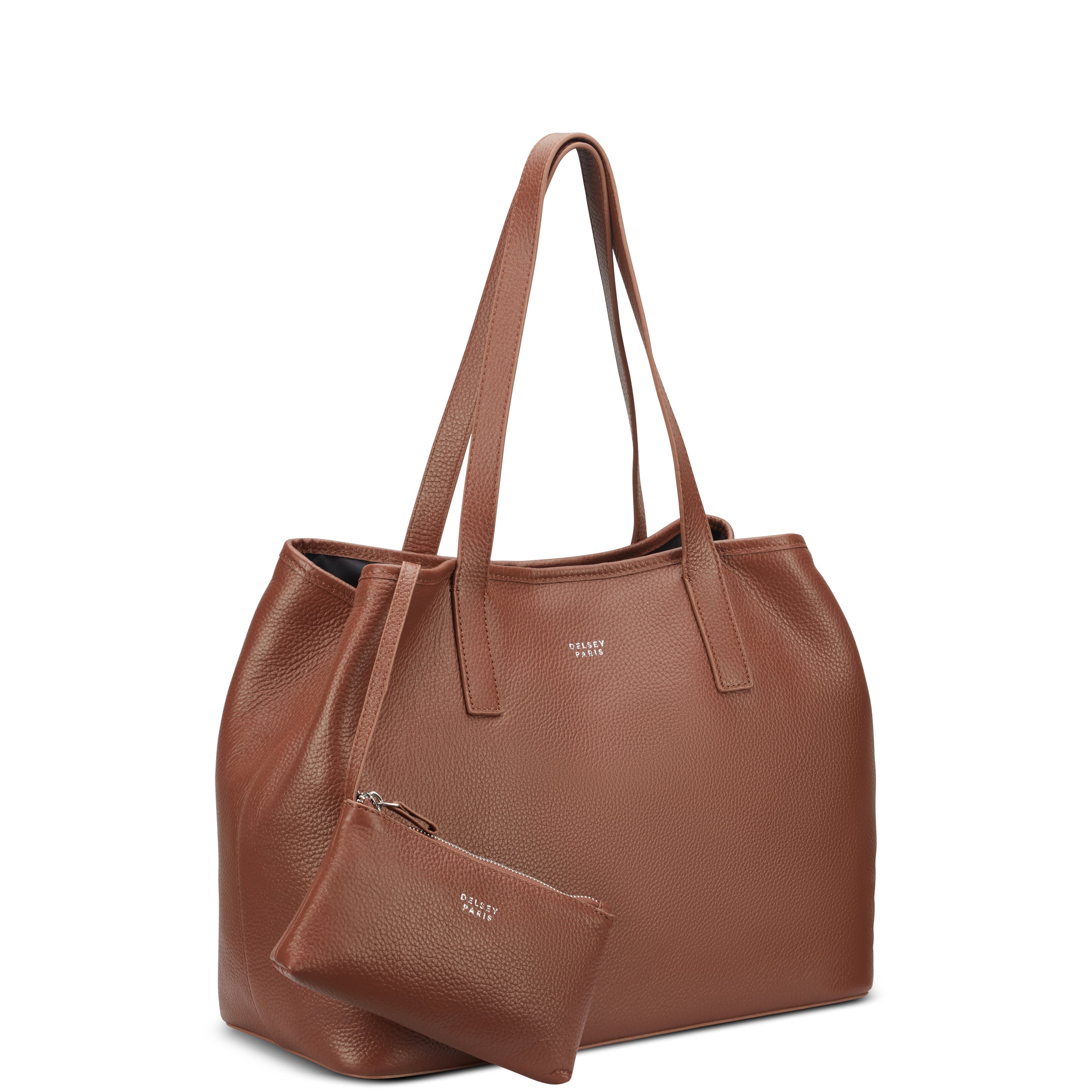 LE CUIR GRAINE| Sac Cabas en Cuir COGNAC