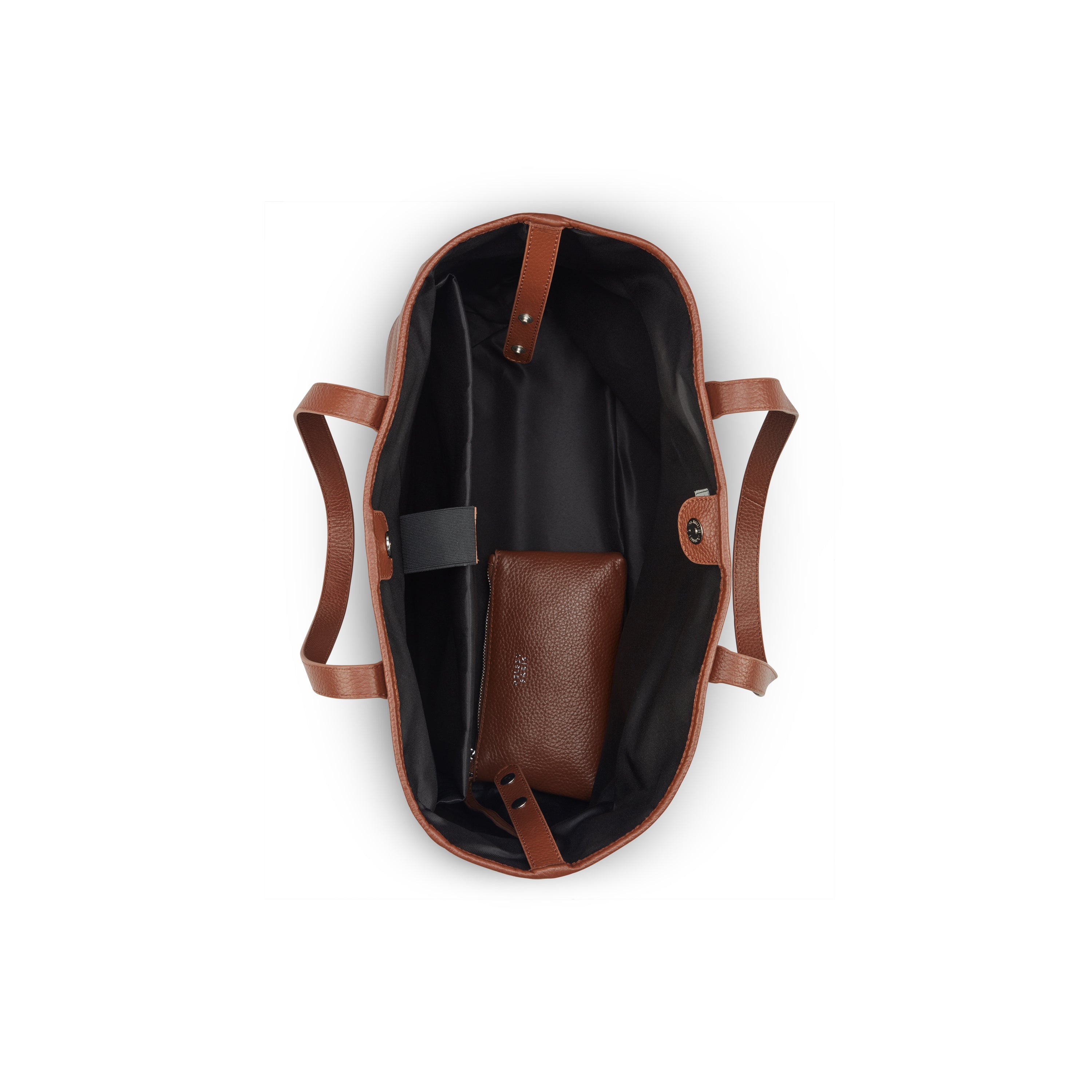 LE CUIR GRAINE| Sac Cabas en Cuir COGNAC