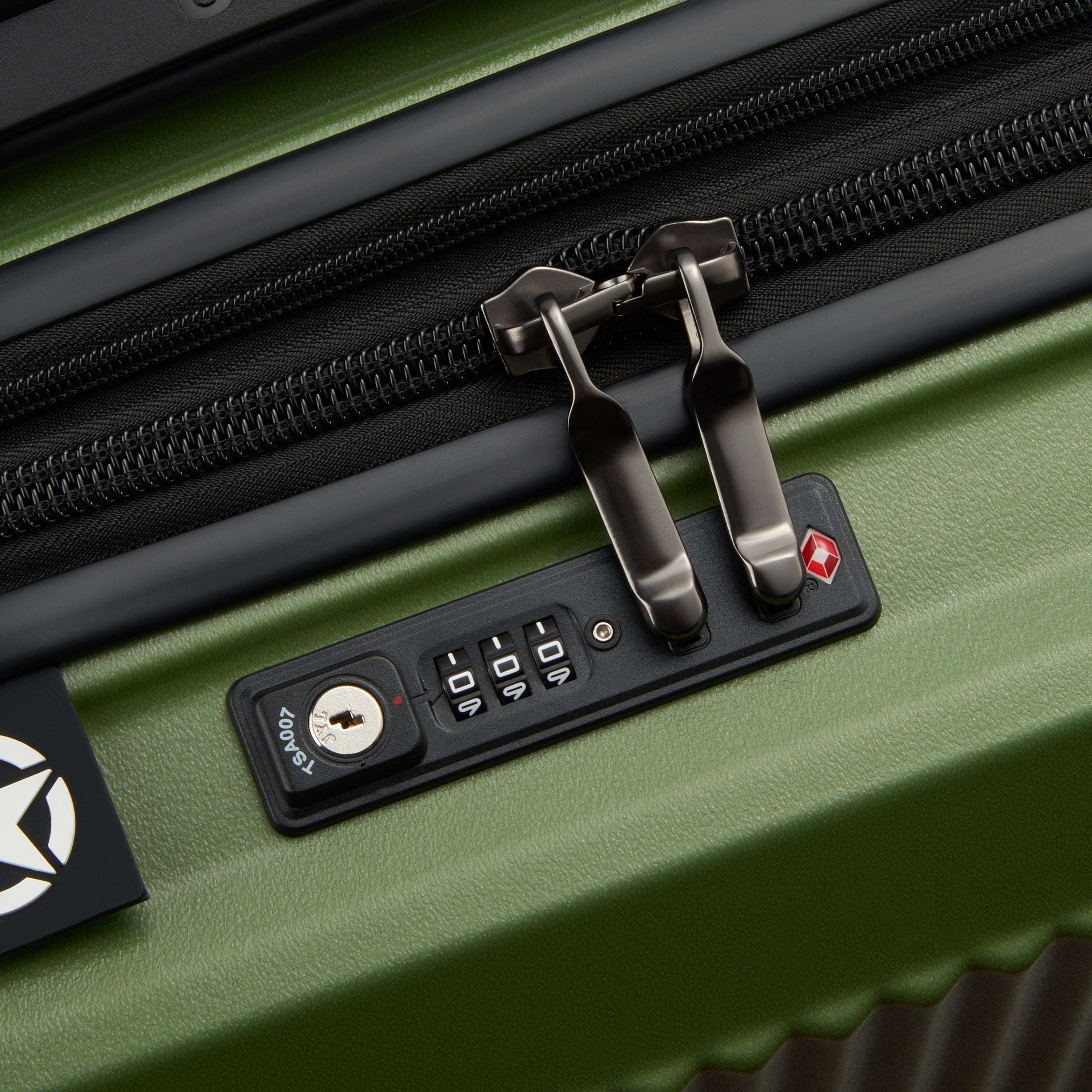 JH001A | 23-Inch Expandable Carry-On Suitcase, Green