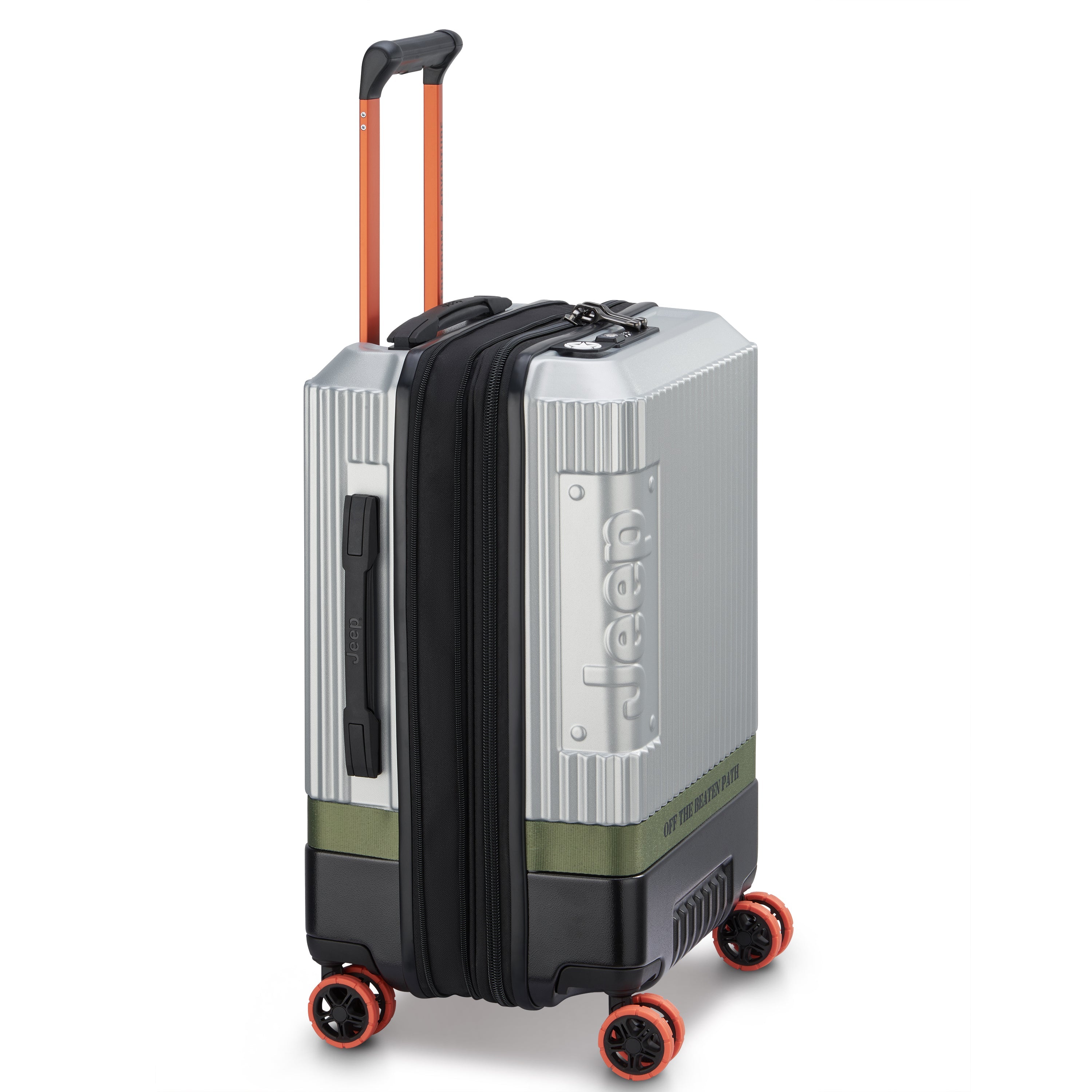 JH001A | 23-Inch Expandable Carry-On Suitcase, Silver