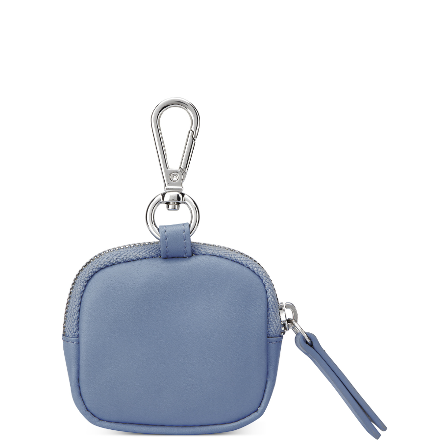 LE CUIR LISSE | Leather Earphone Case, Sky blue