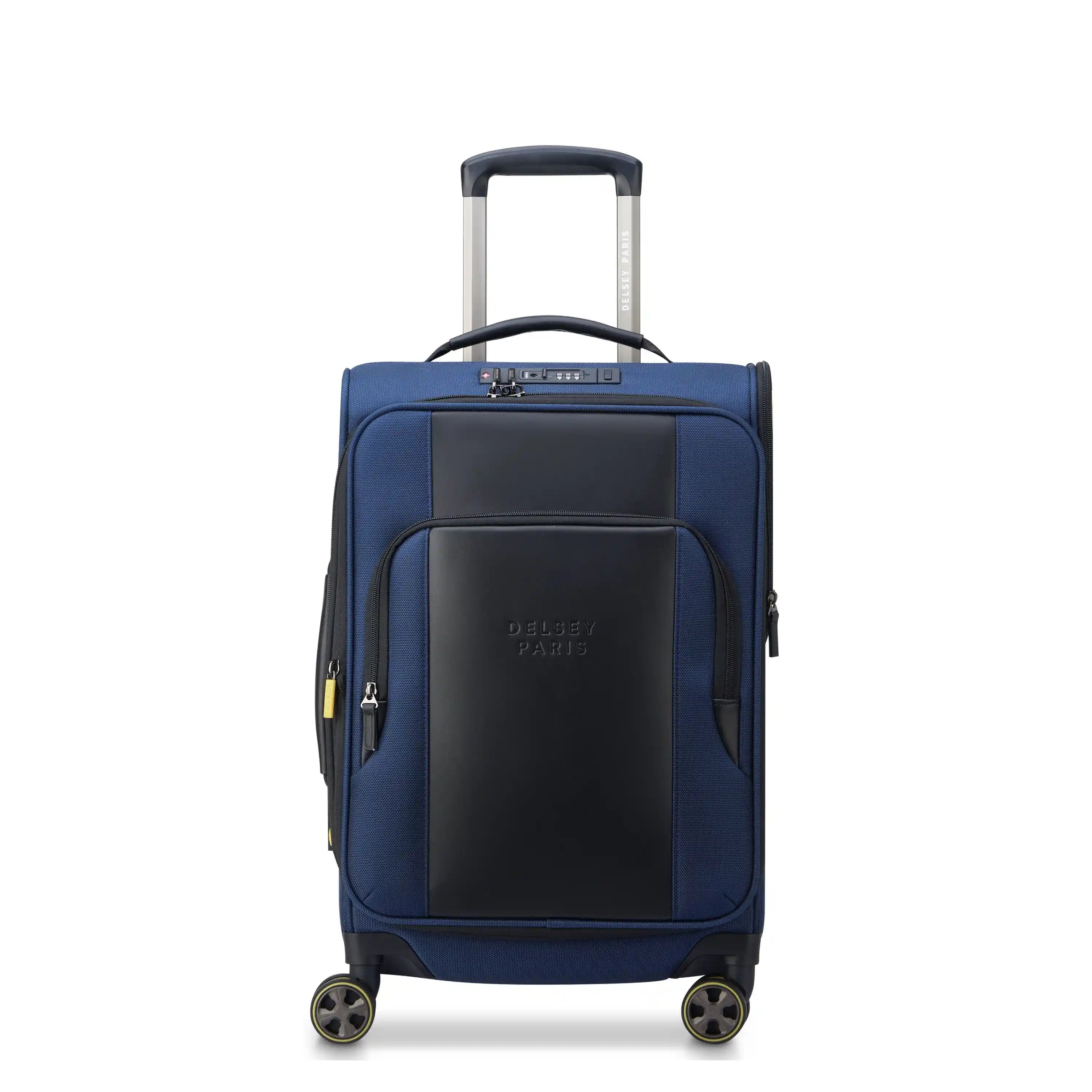 WAGRAM| Valise Cabine Extensible 58 CM BLEU MARINE