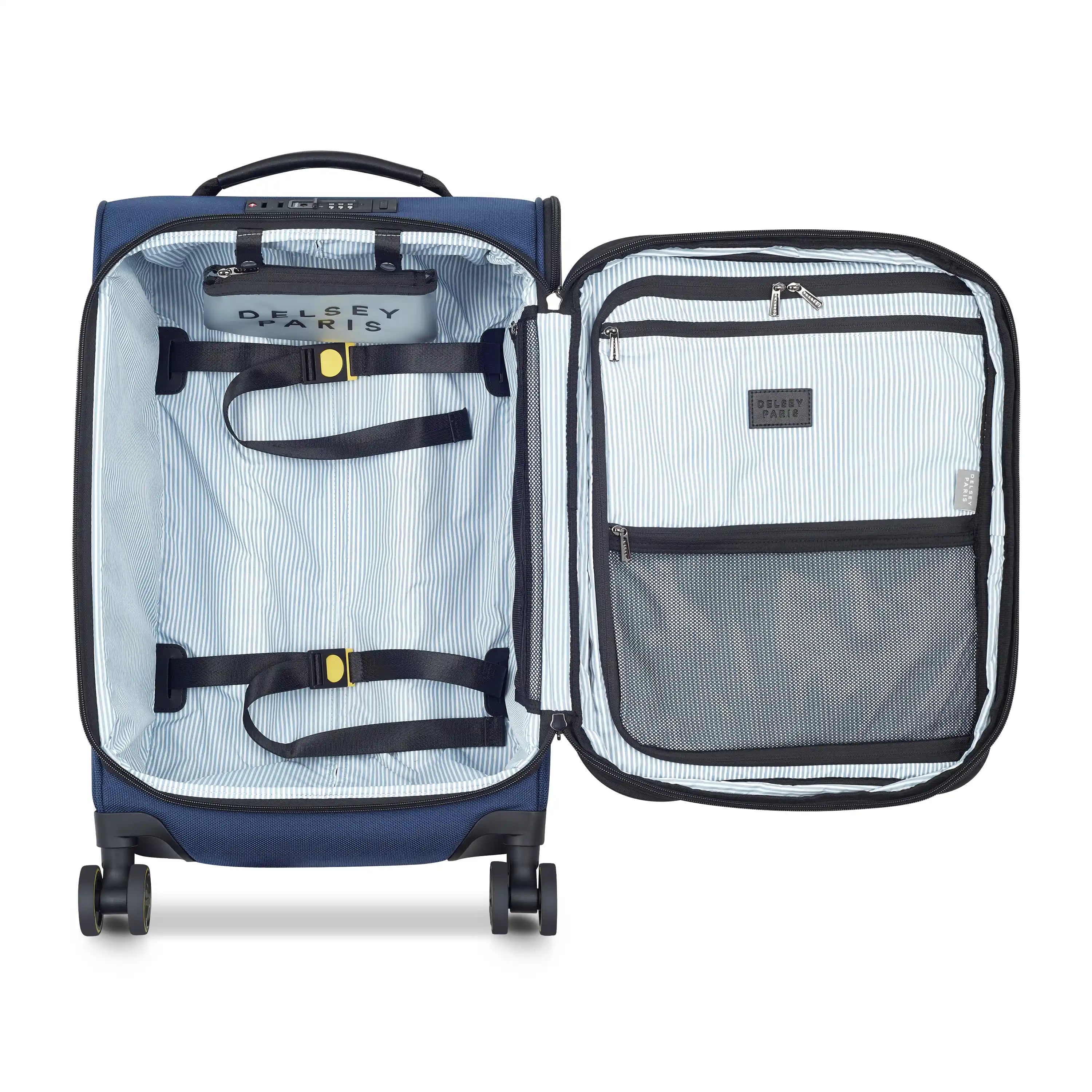 WAGRAM| Valise Cabine Extensible 58 CM BLEU MARINE