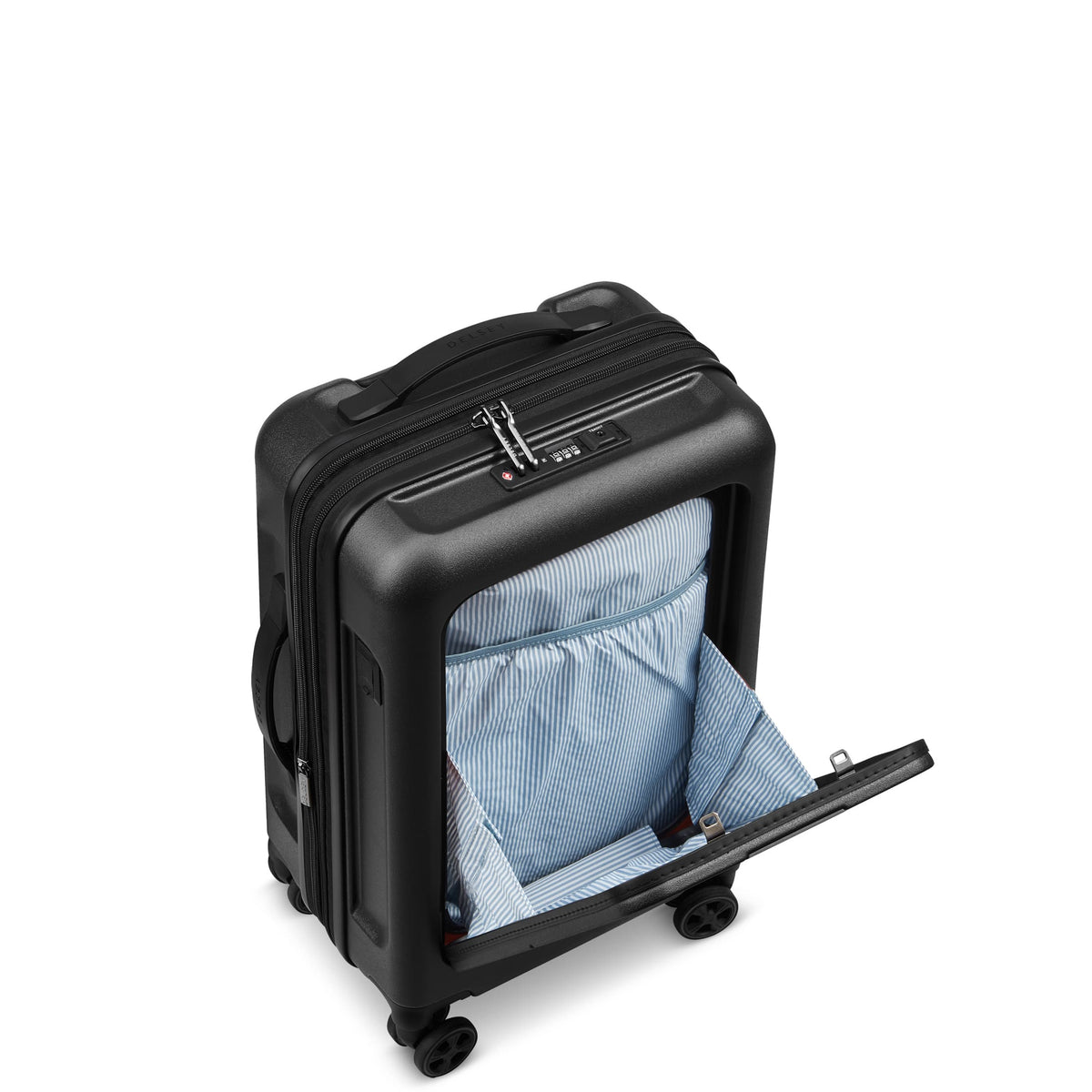 TURENNE 2.0 | 22-Inch Front Pocket Carry-On Suitcase, Black