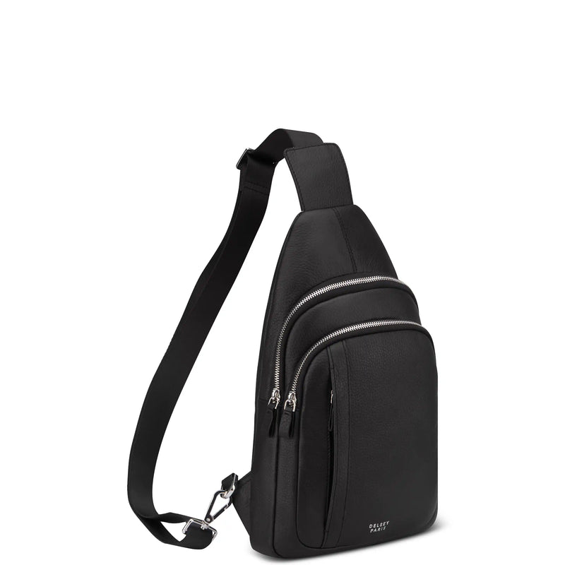 DELSEY Leather Collection Sling Bag by Luggage Pros