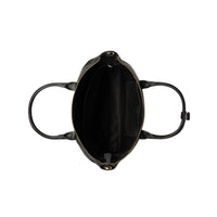 LE CUIR GRAINE | Zippered Leather Tote Bag, Black
