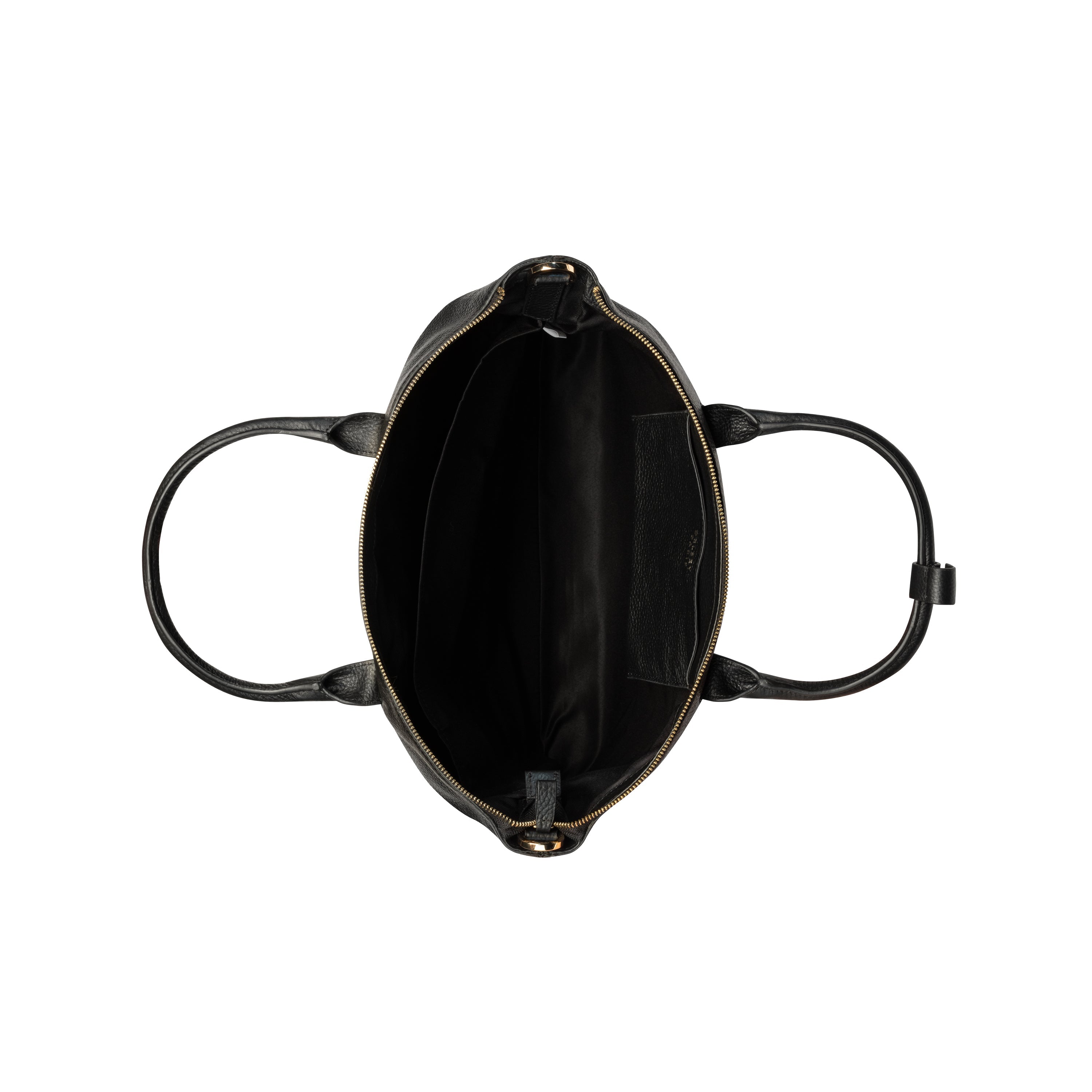 LE CUIR GRAINE| Sac Cabas en Cuir avec Fermeture Eclair NOIR