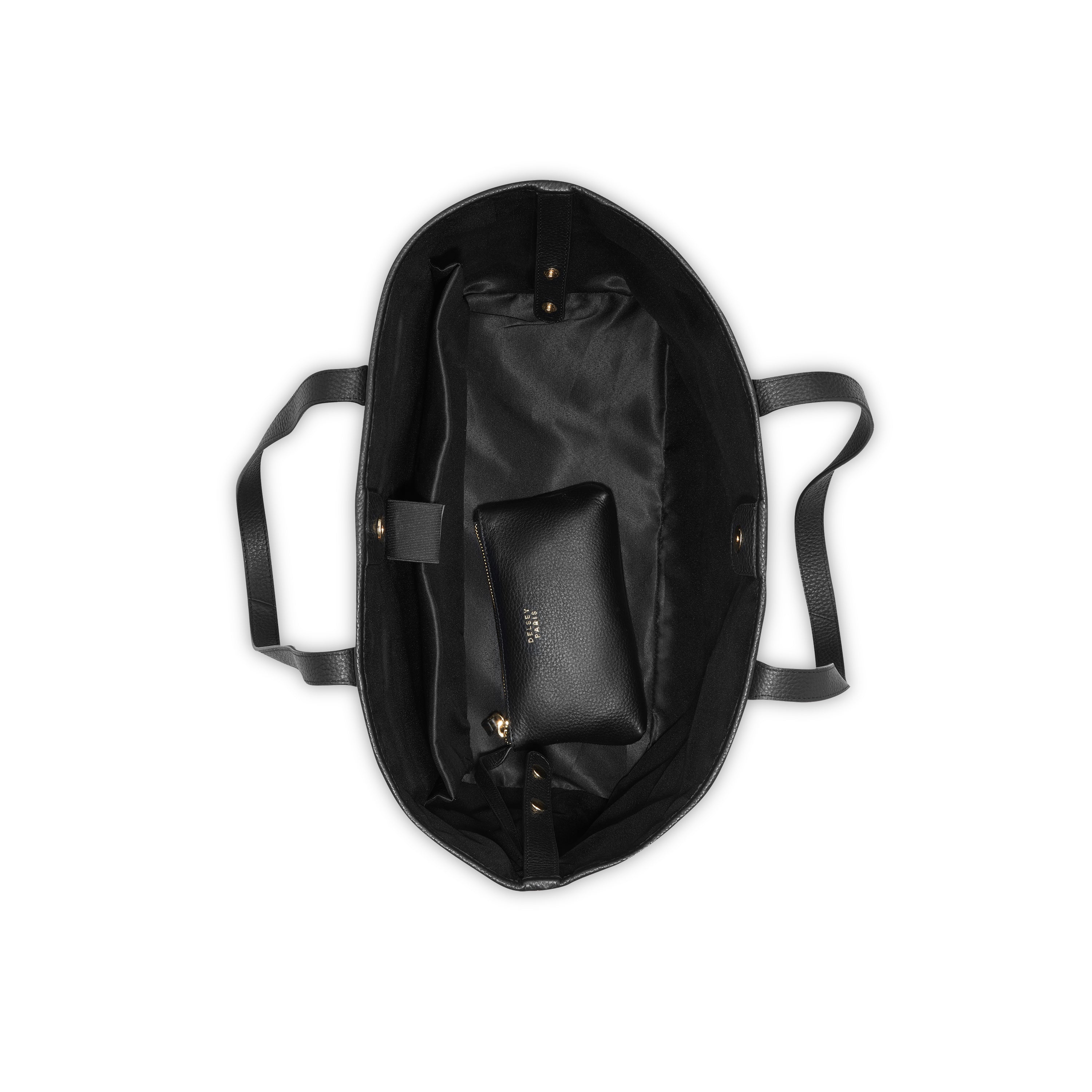 LE CUIR GRAINE| Sac Cabas en Cuir NOIR