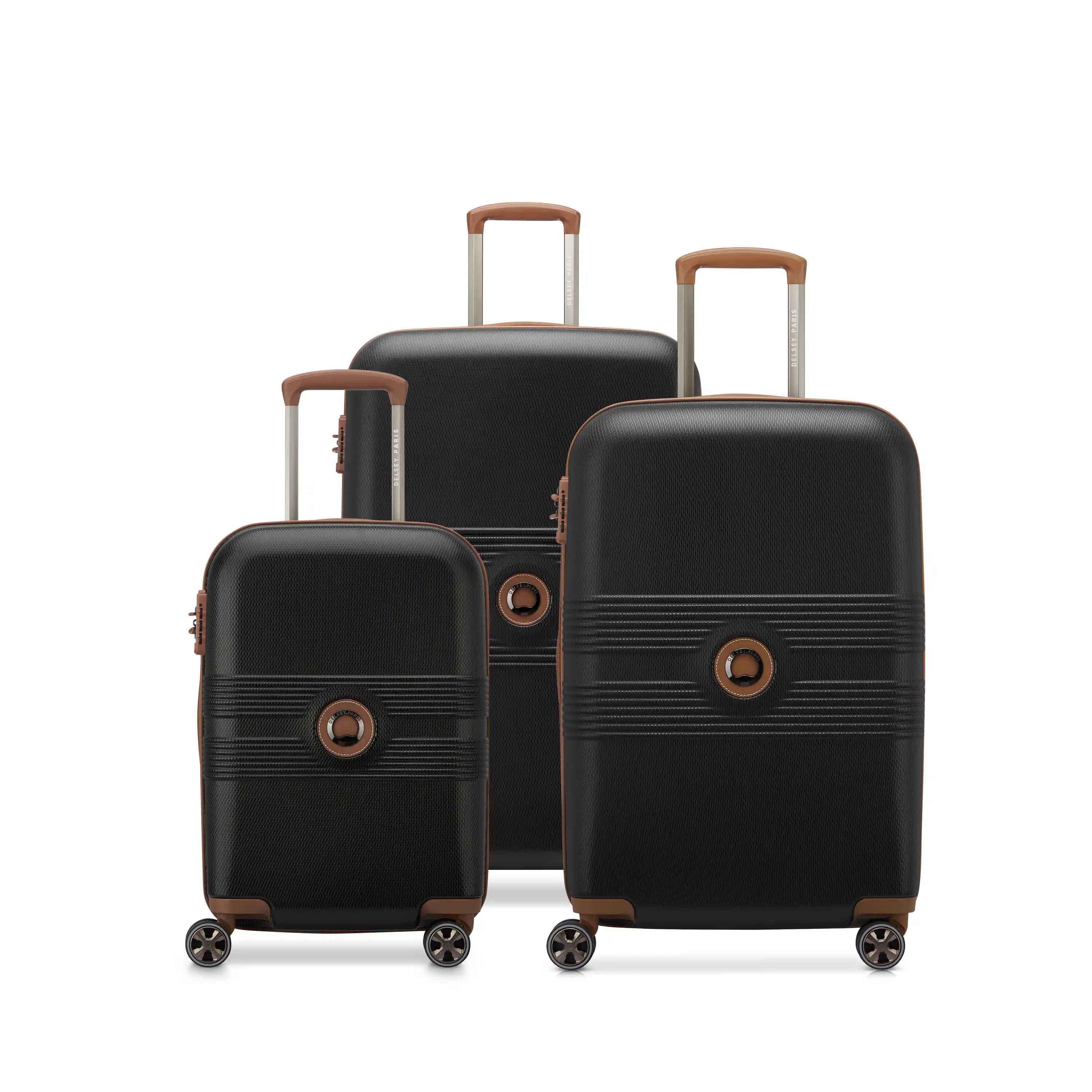 FLANERIE SE| Set de 3 Bagages NOIR MARRON