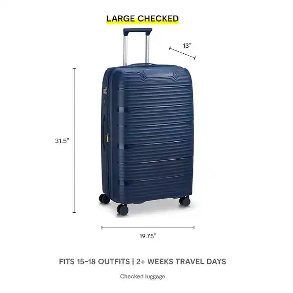 DELSEY PARIS Dune Large Checked Expandable Spinner Lightweight Durability for Extended Travels DELSEY PARIS USA