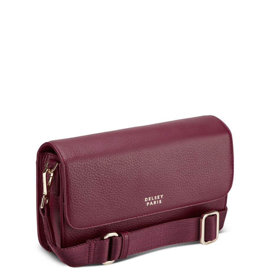 LE CUIR GRAINE | Leather Crossbody Bag, Burgundy