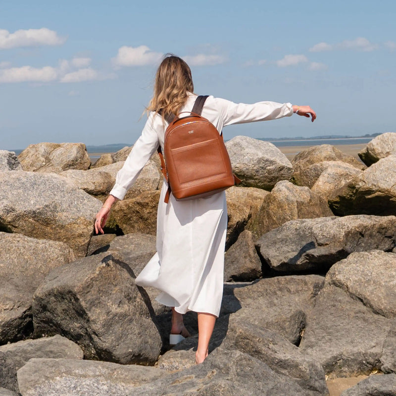 destin faux leather backpack 100% Leather Backpack | Stylish, Organized, Travel-Ready
