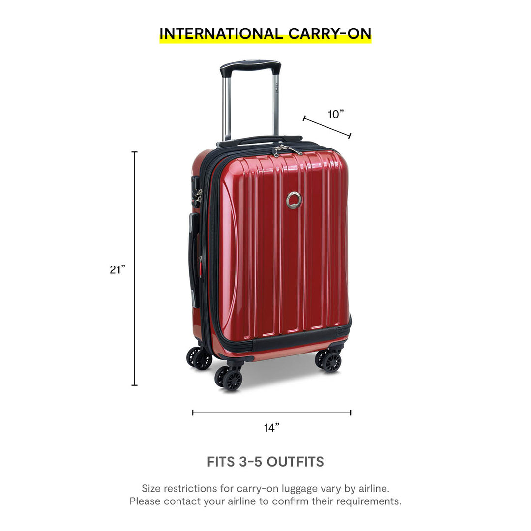 International carry on fashion dimensions