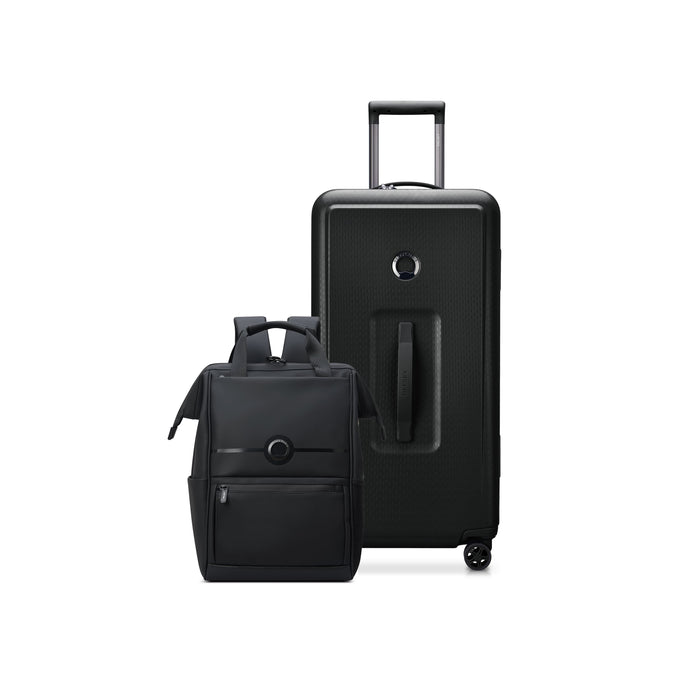 Black Luggage Set with Backpack