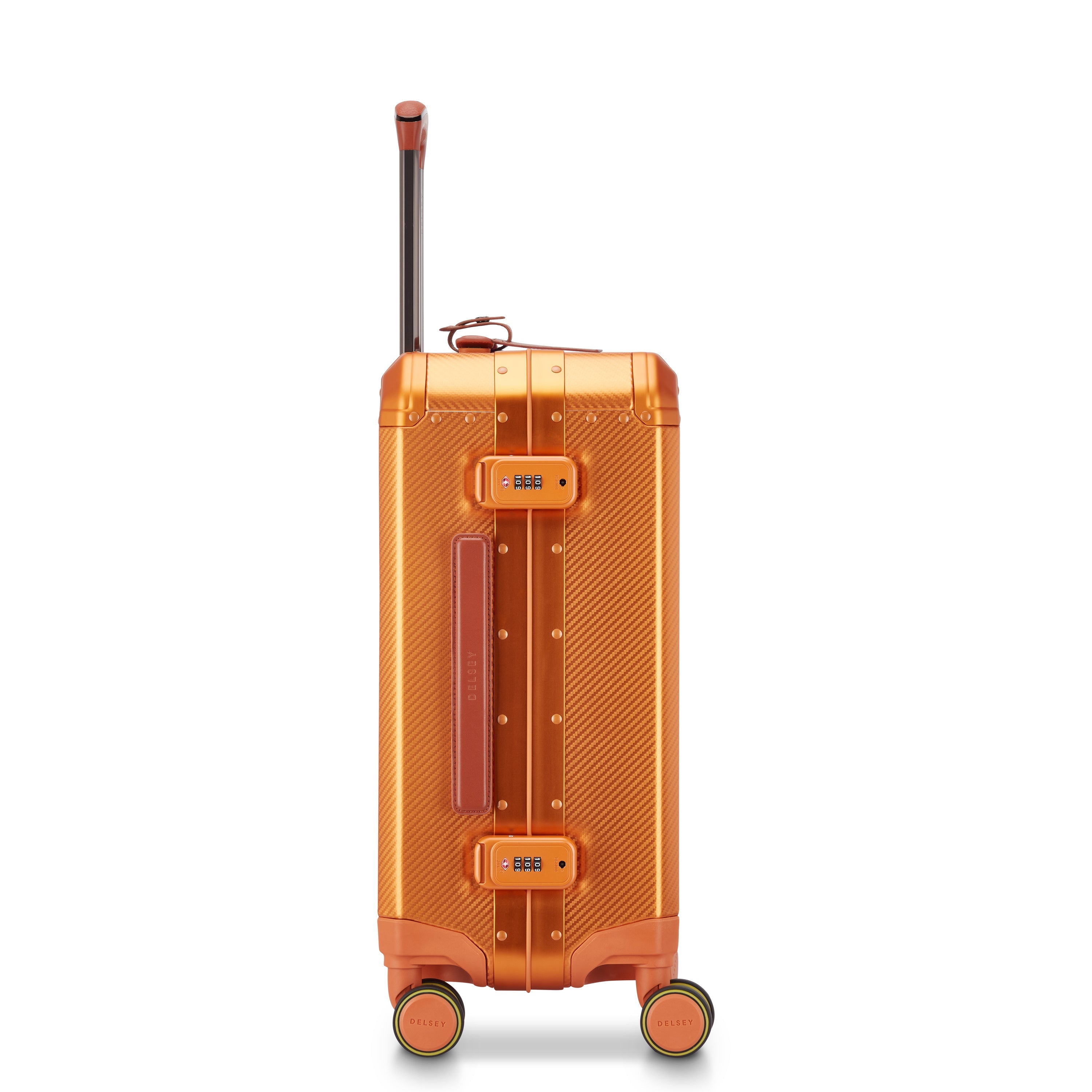 デリスブラン ALU'R | 19-Inch Aluminum Carry-On Suitcase, Orange | DELSEY PARIS