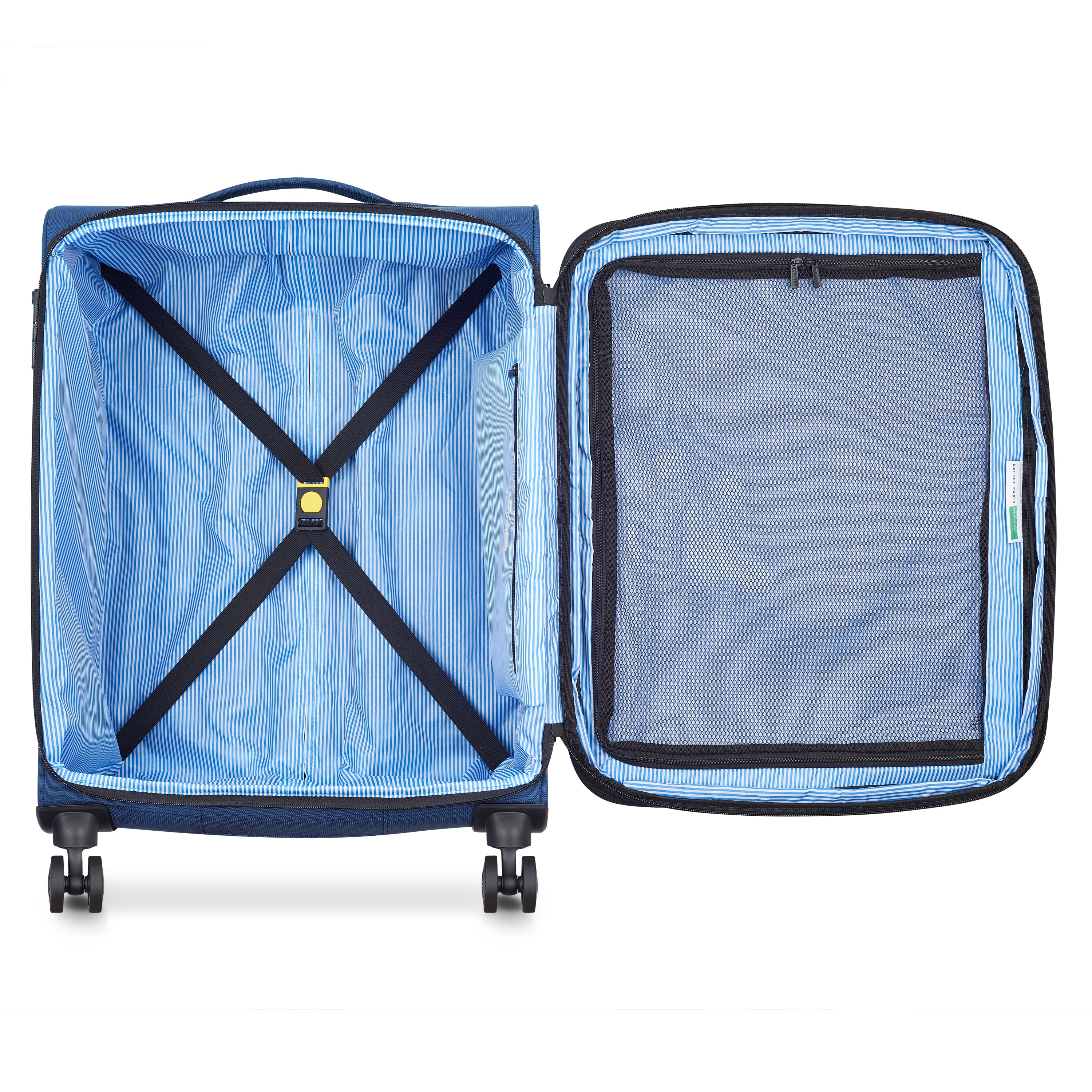 BE | 26-Inch Expandable Check-In Suitcase, Faded denim