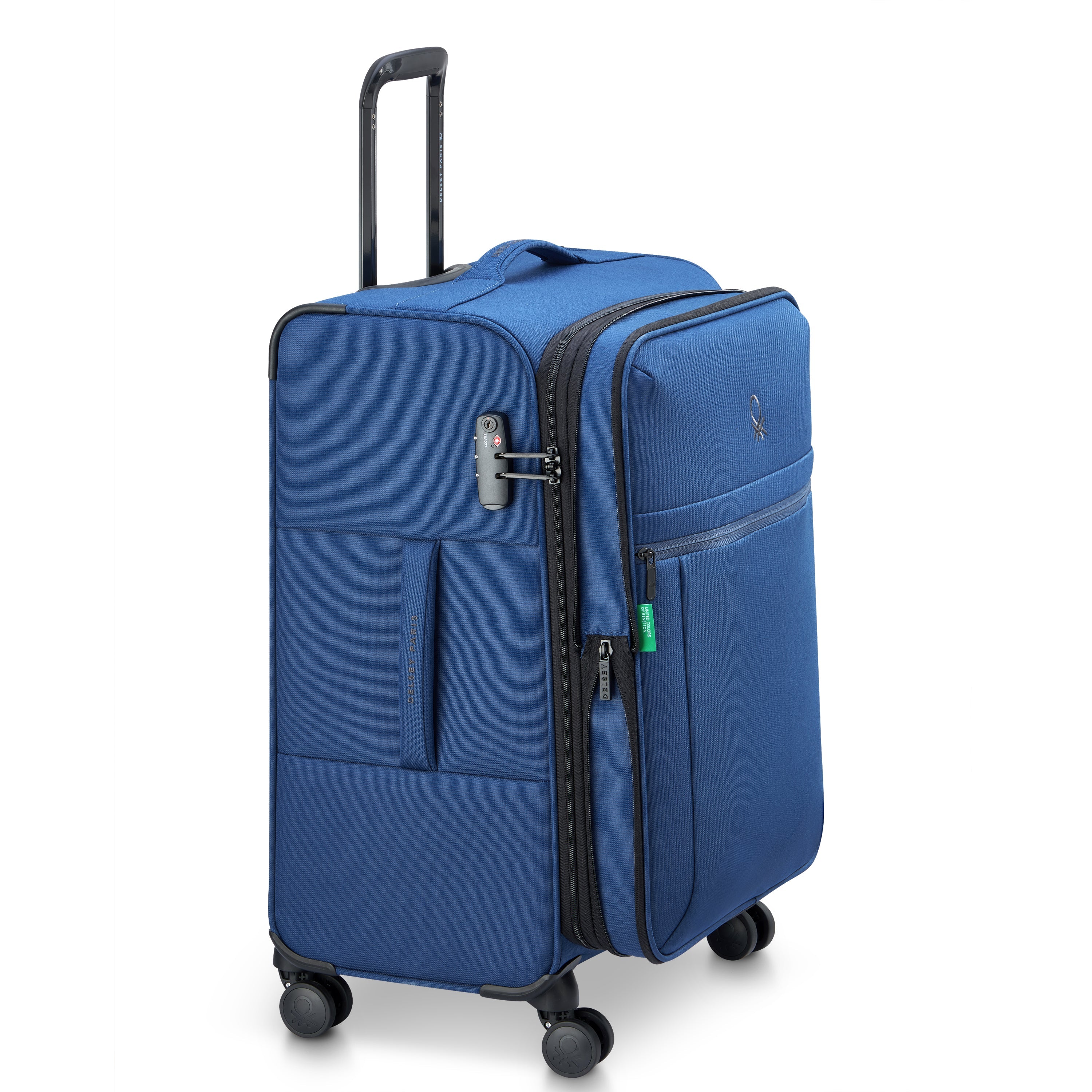 BE | 26-Inch Expandable Check-In Suitcase, Faded denim