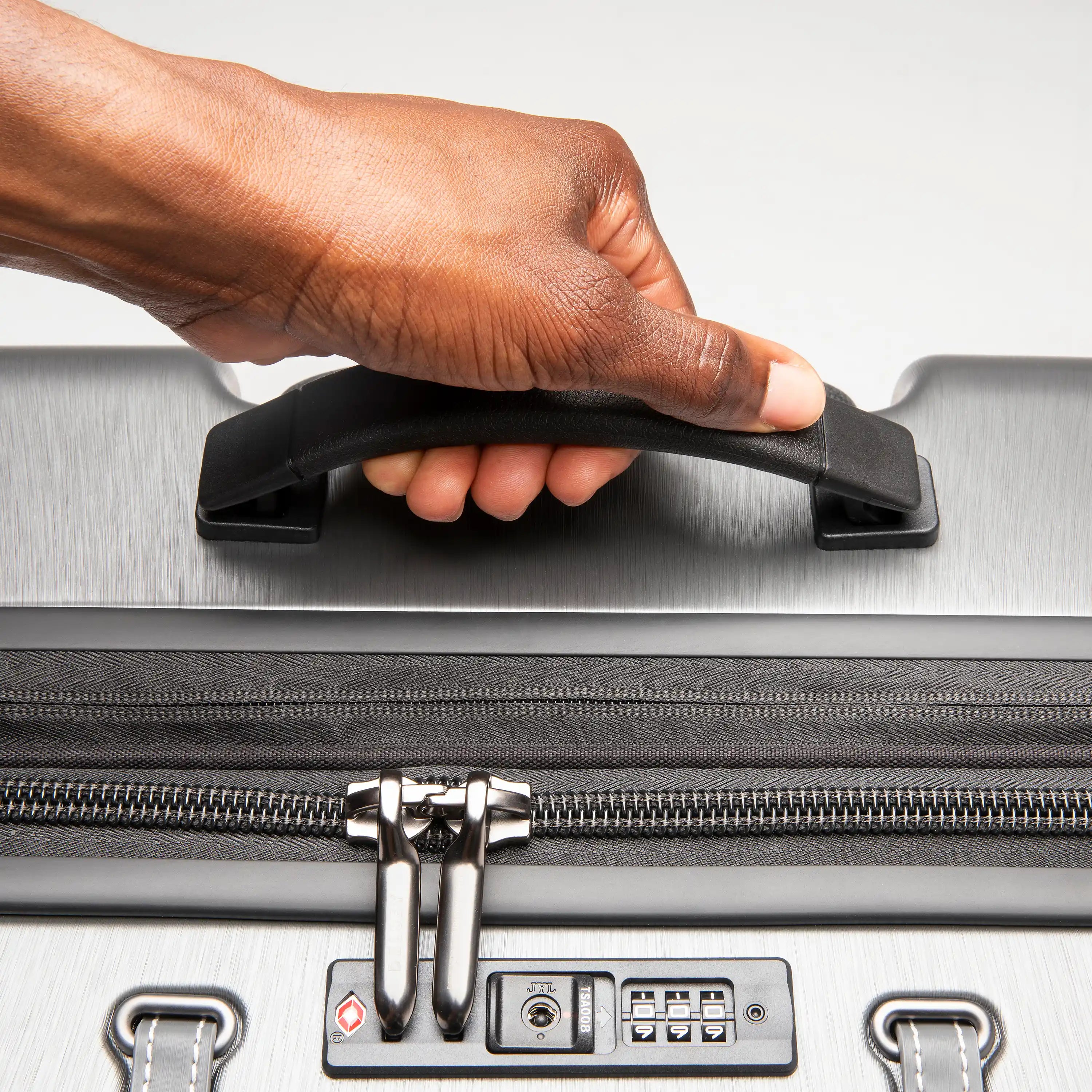 CADENCE| Valise Cabine Extensible 58 CM ARGENT