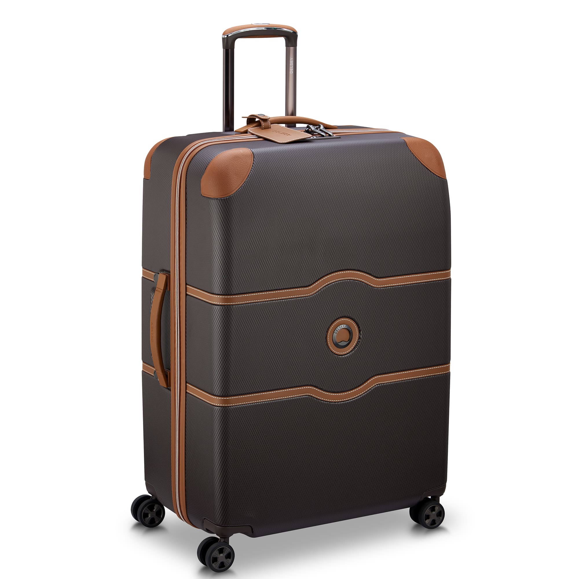 Chatelet Air 2.0 28" Checked Spinner Suitcase | Brown | DELSEY PARIS