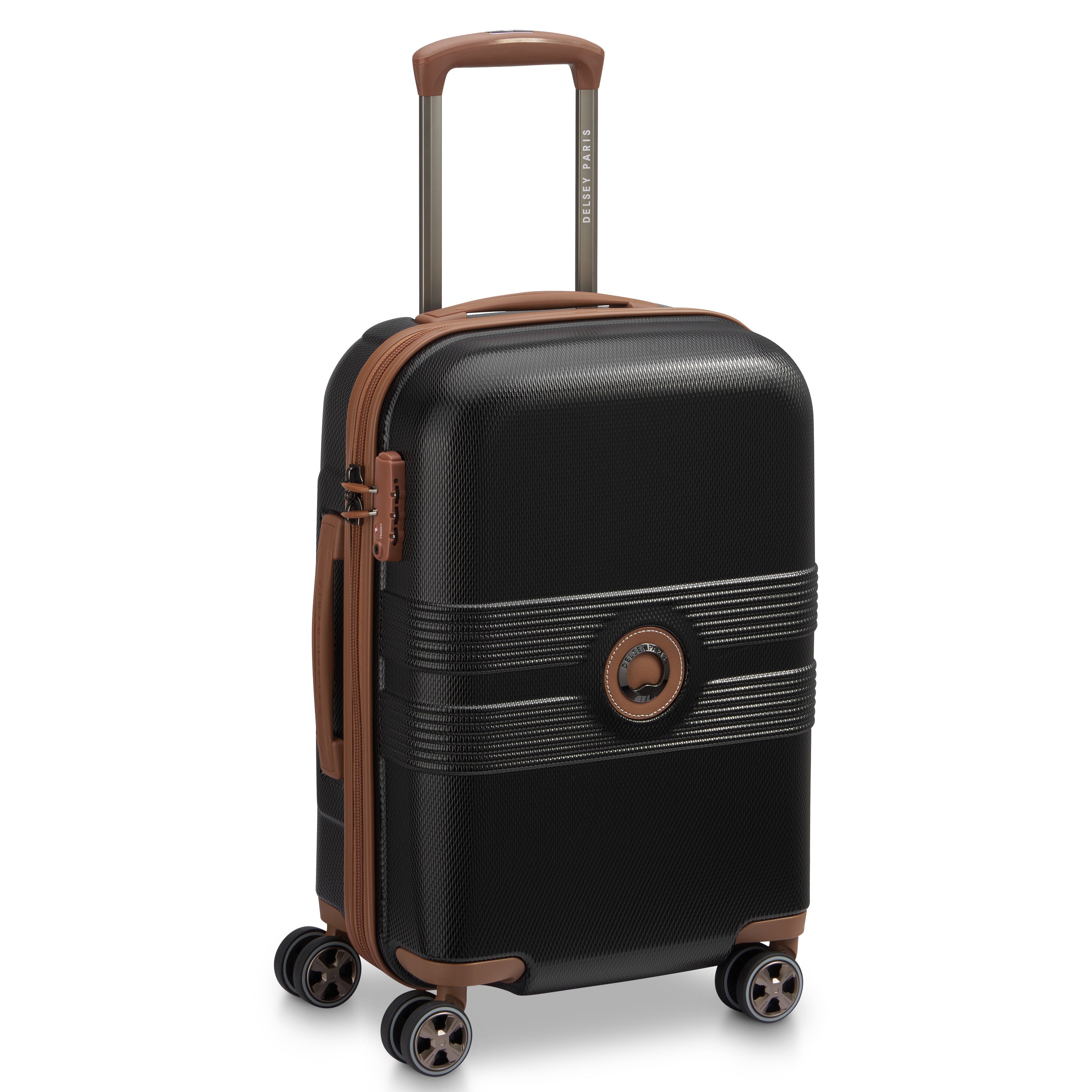 FLANERIE SE| Valise Cabine 53 CM NOIR MARRON