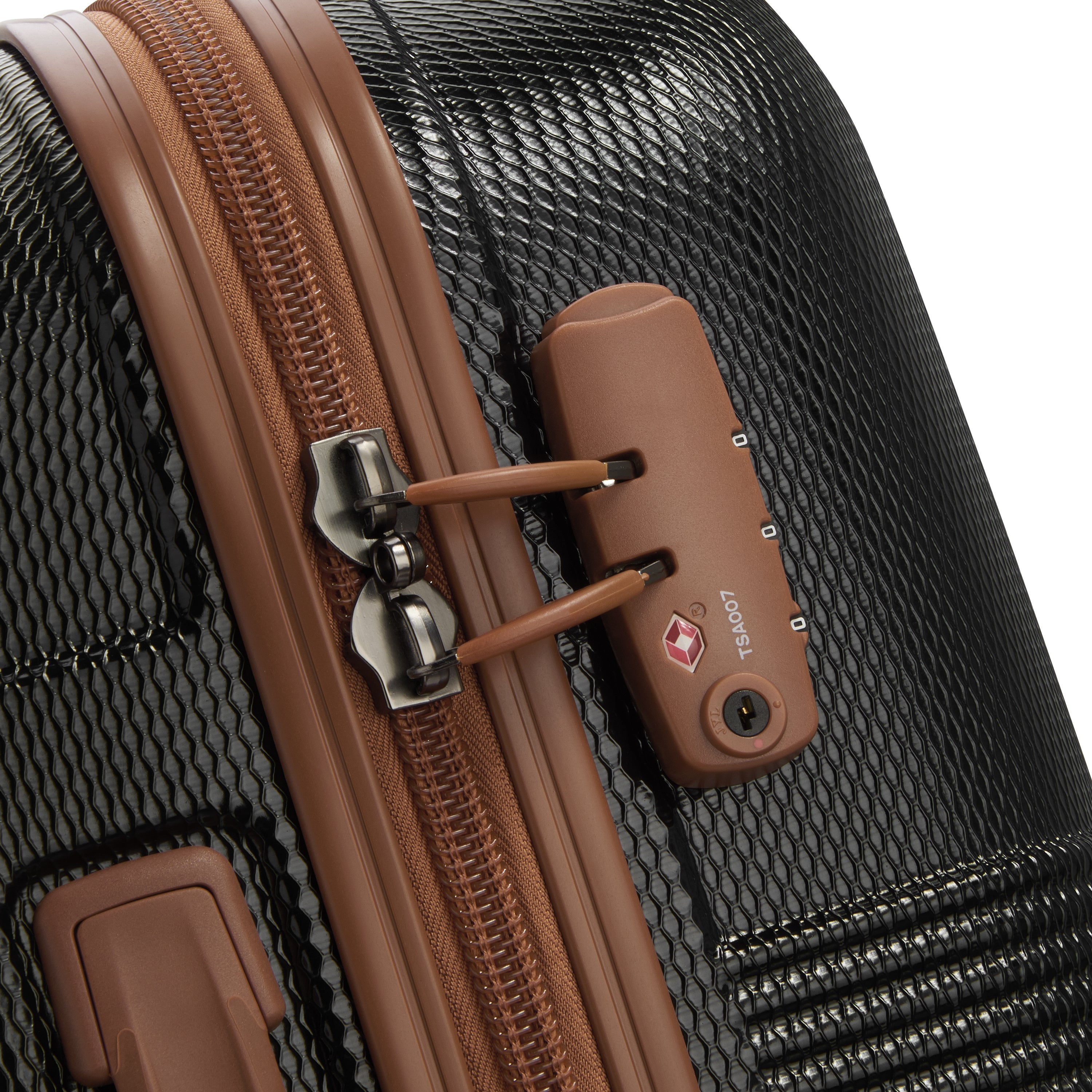 FLANERIE SE| Valise Cabine 53 CM NOIR MARRON