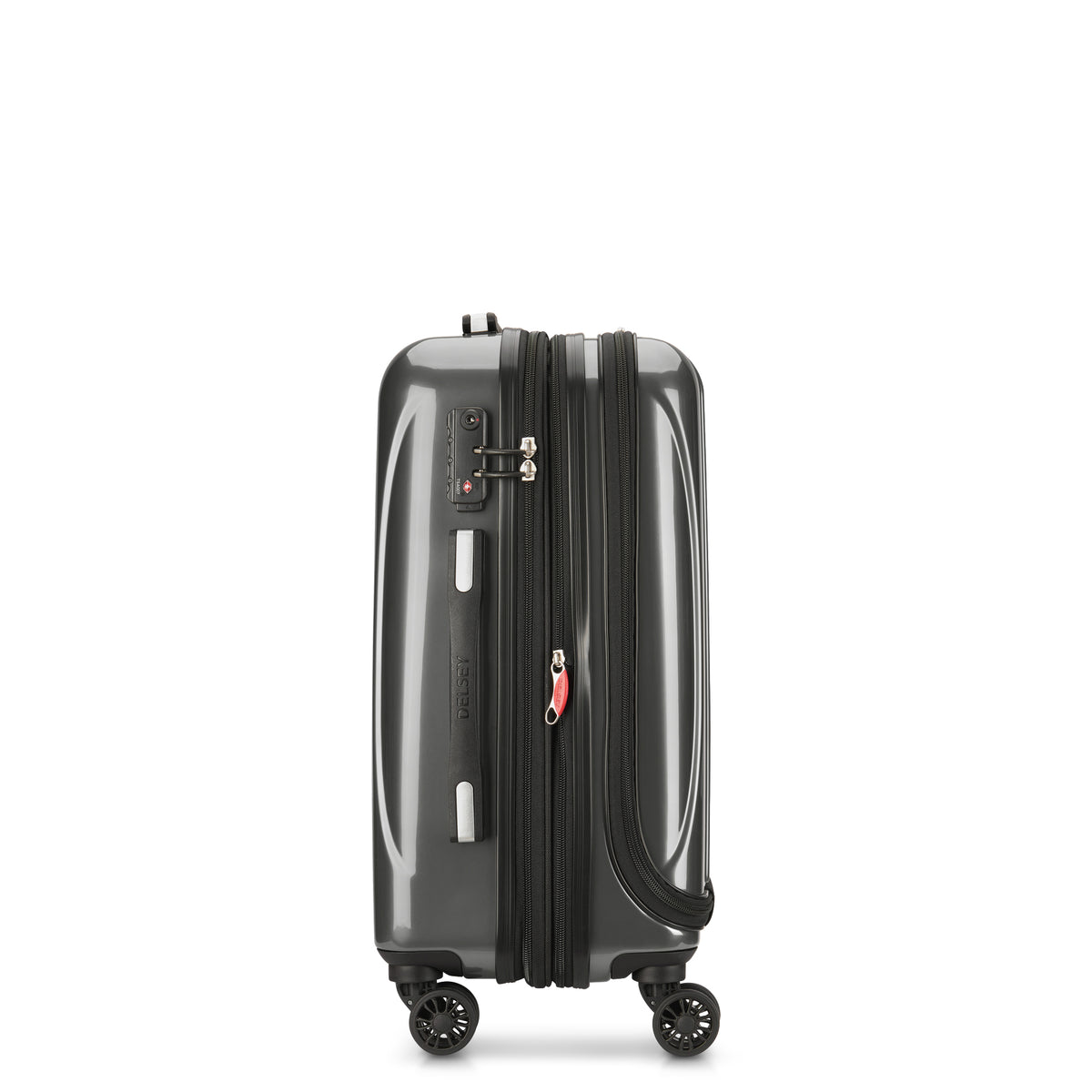 HELIUM AERO | 21-Inch Front Pocket Expandable Carry-On Suitcase, Metal brushed