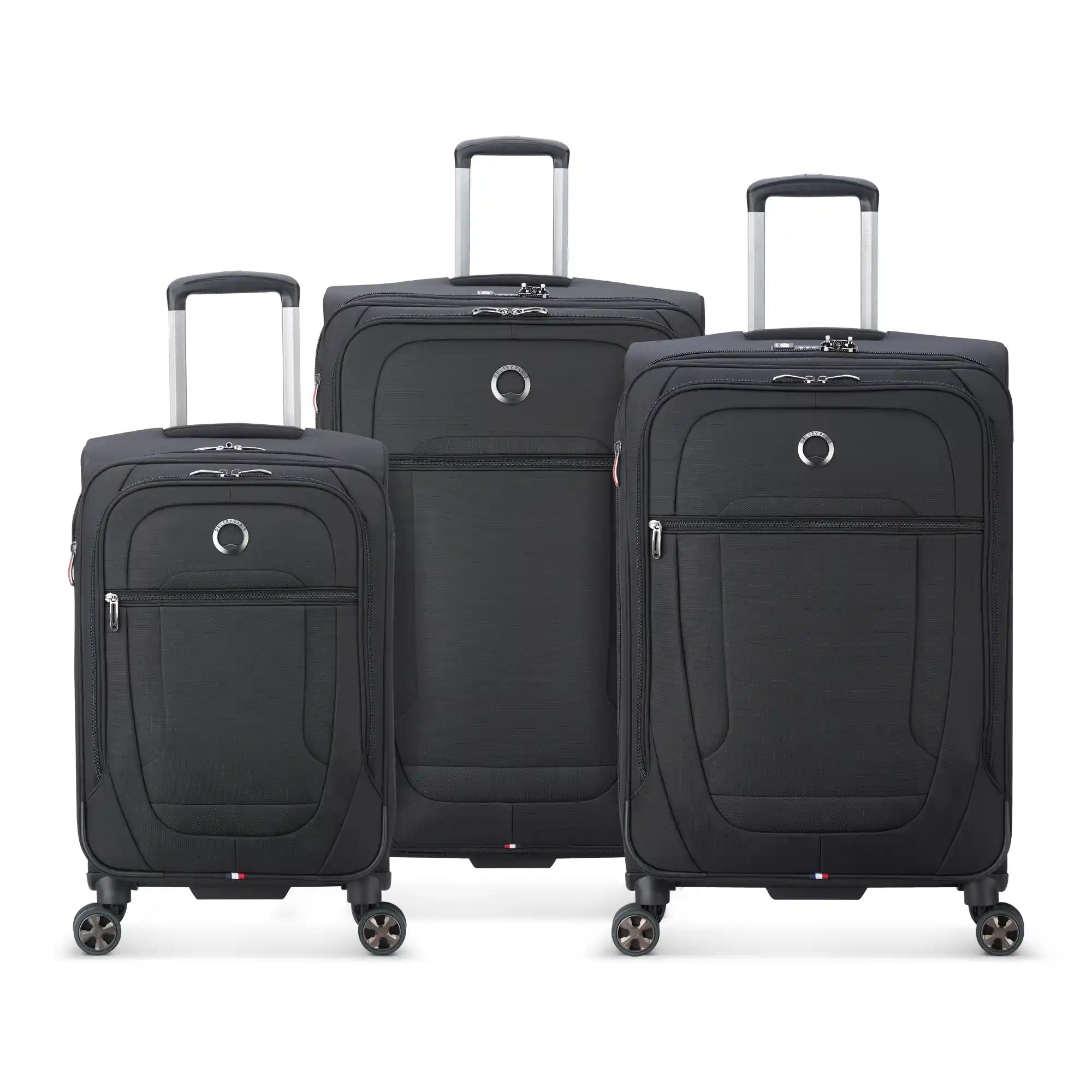 Helium Dlx: 3-piece Softside Luggage Set, Black | Delsey Paris, US